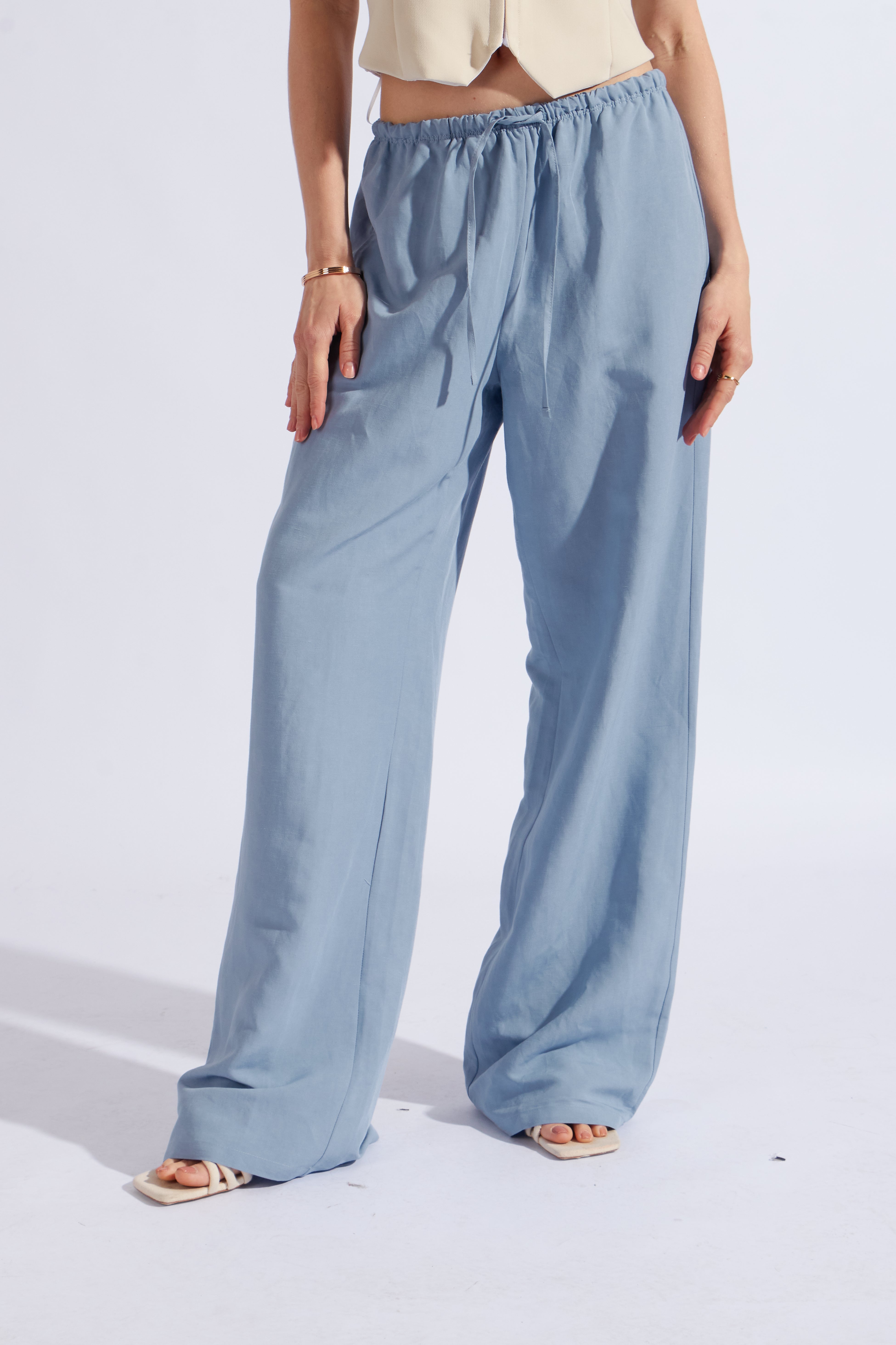 Pantalón Comfy Lino - Acero