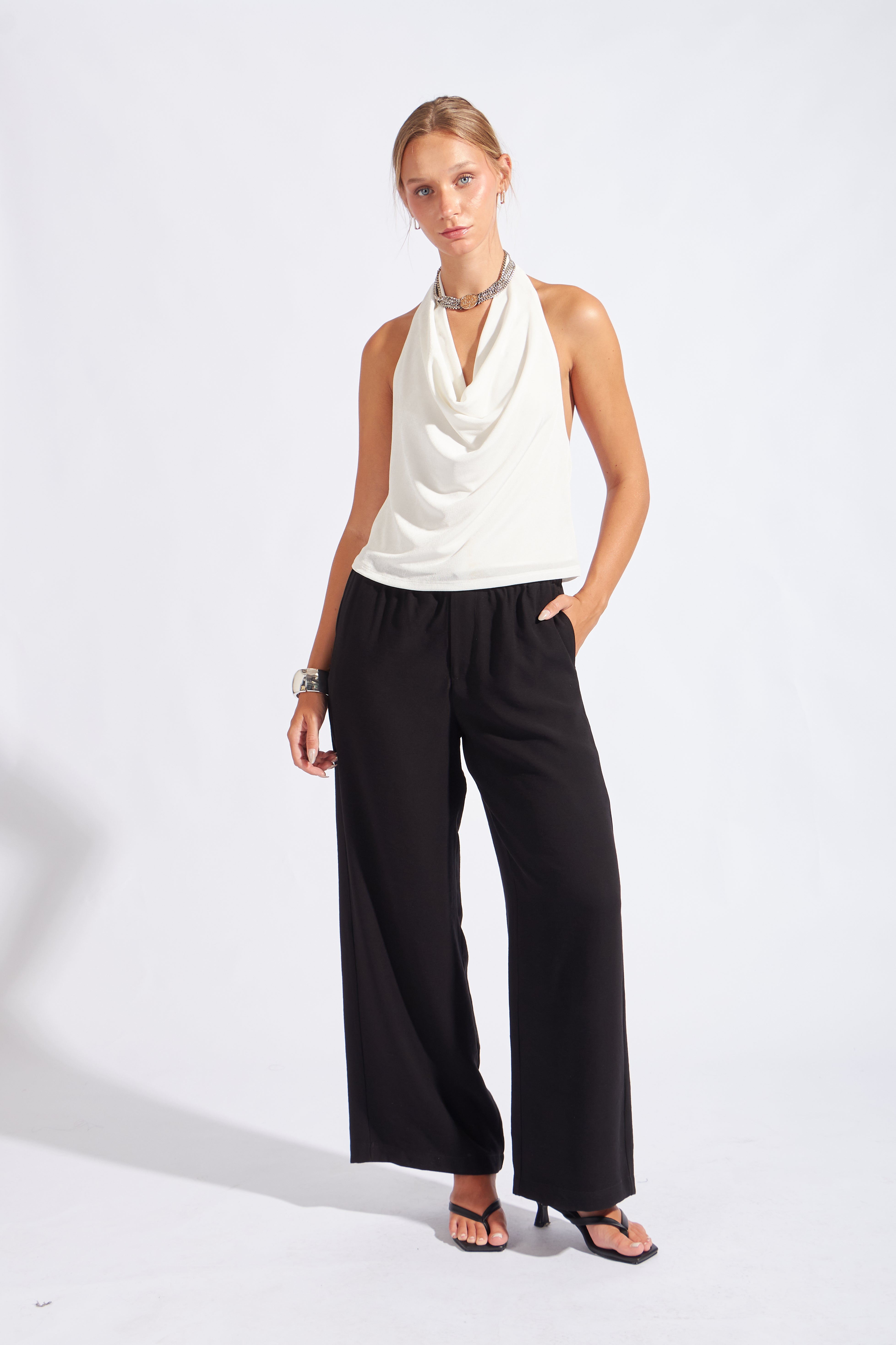 Top Escote Caído - Perla