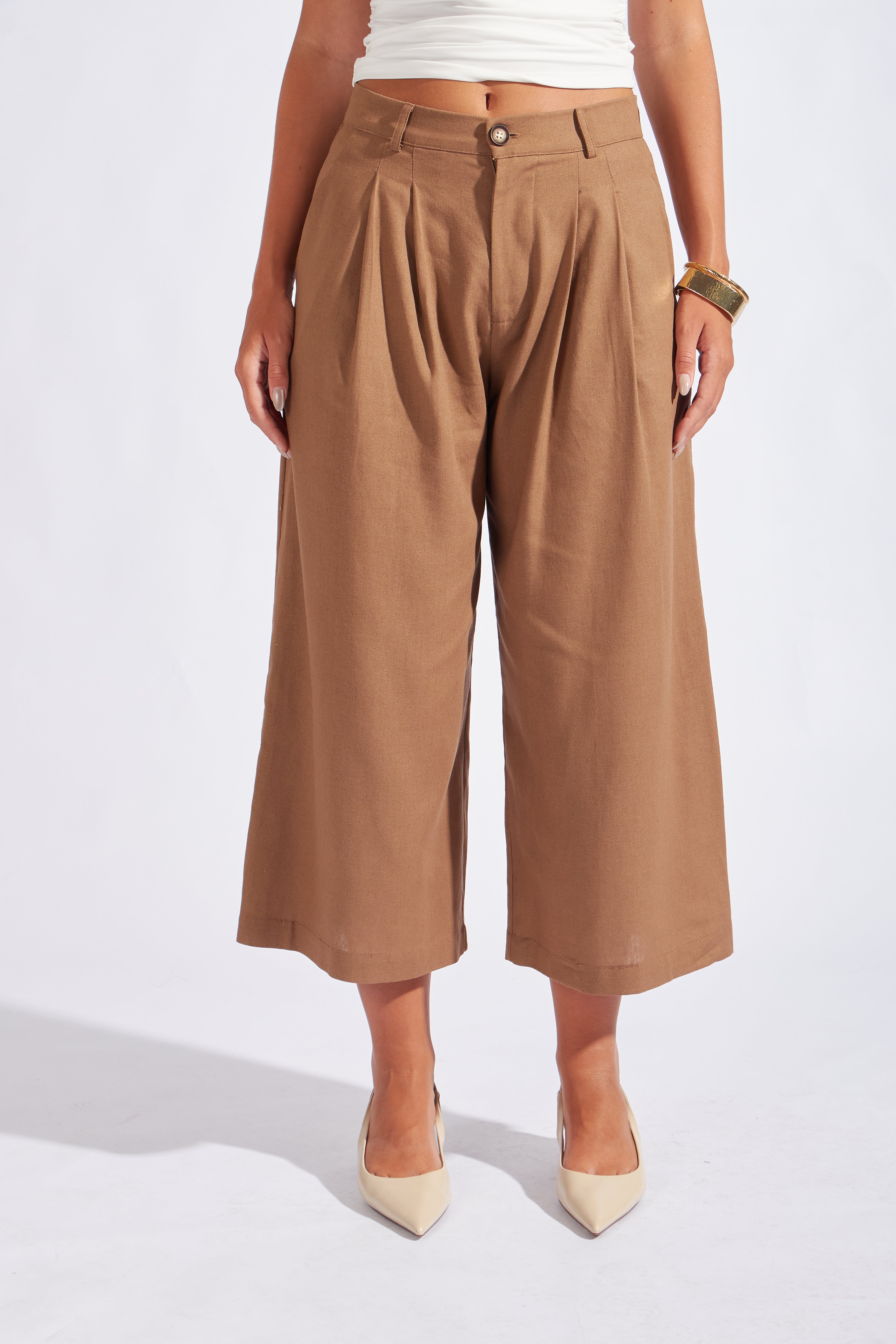 Pantalón Culotte con Pliegues - Toffe