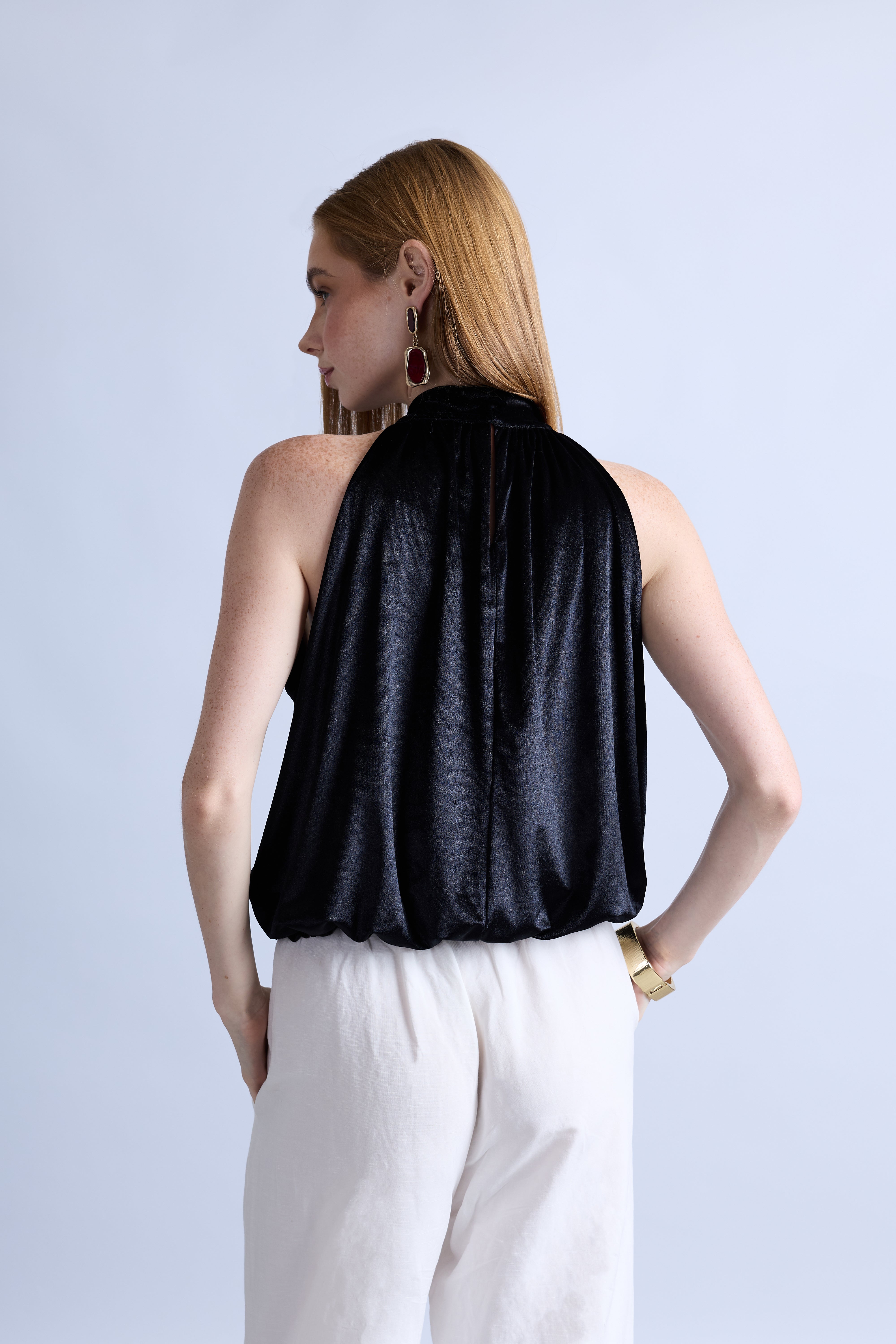Blusa Halter Globo - Negro