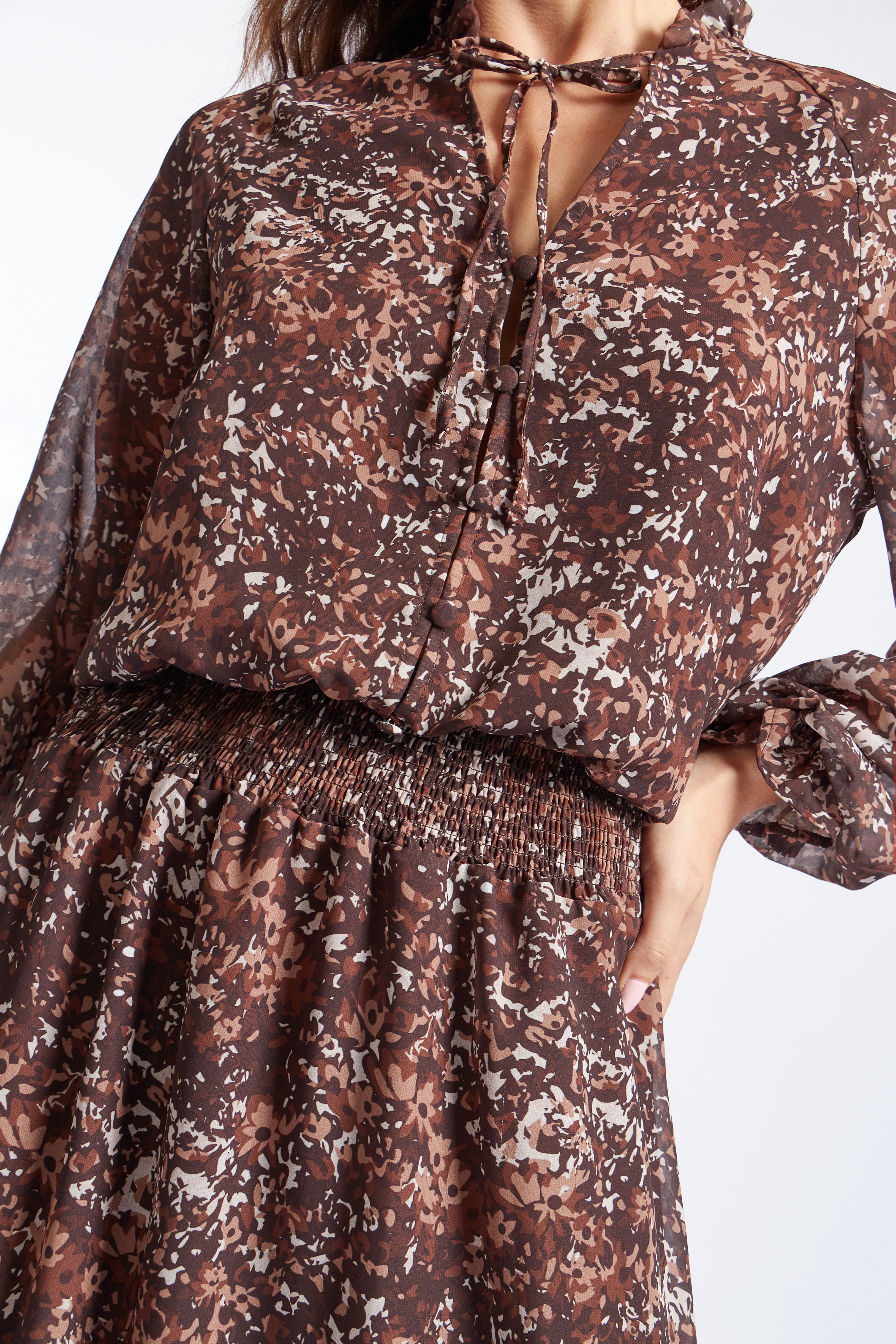 Vestido Largo Boho - Marrón