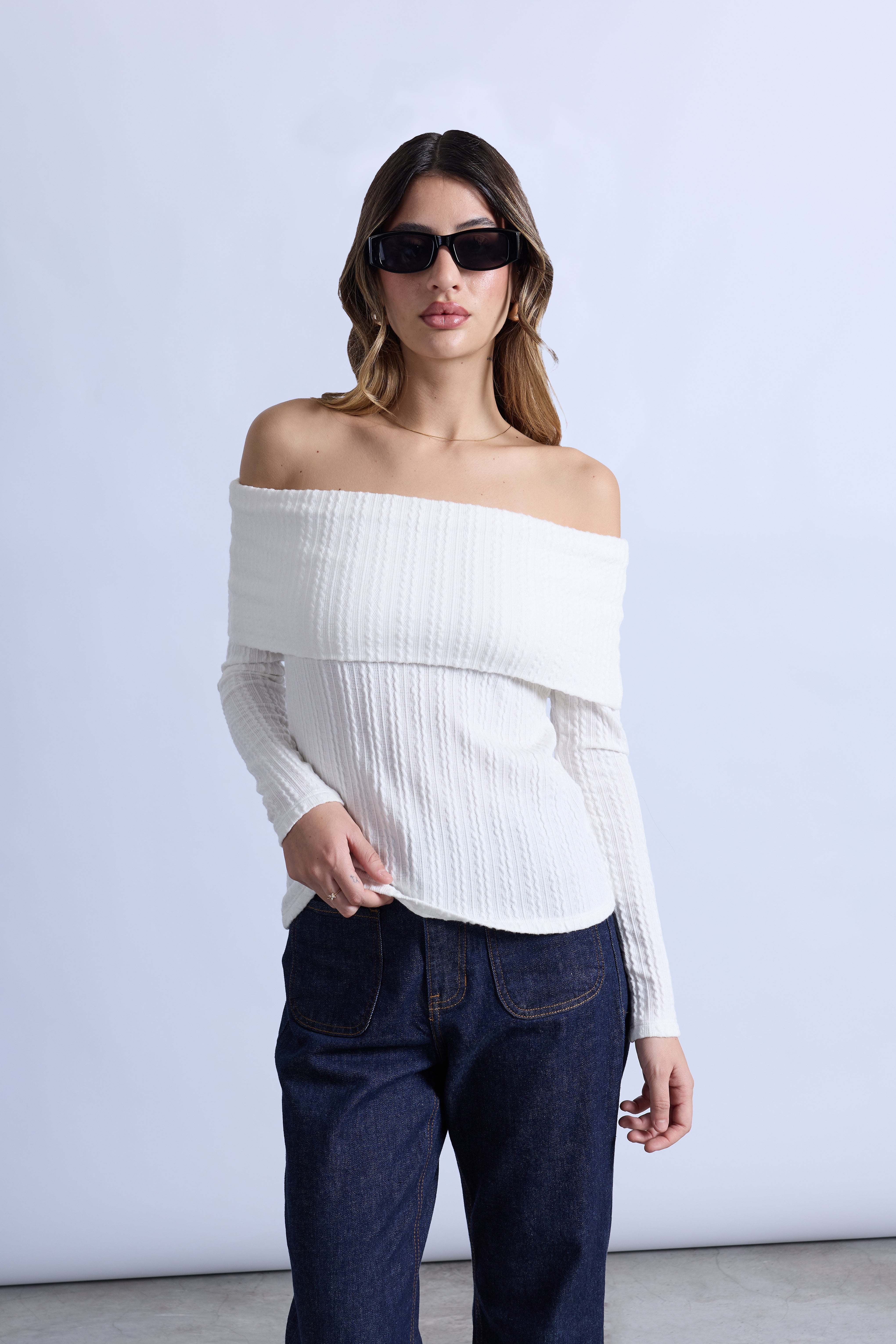 Sweater Off Shoulder - Perla