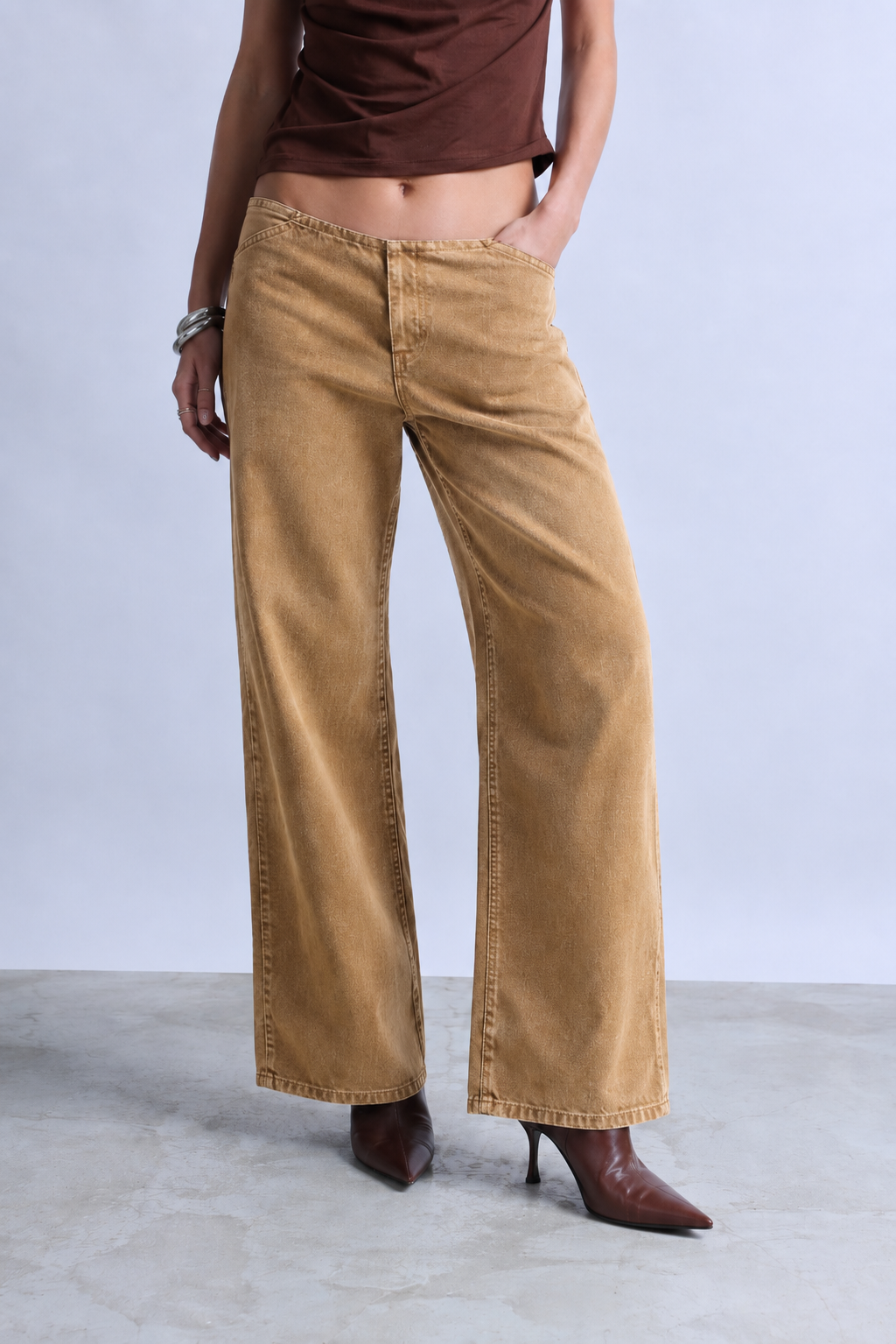 Pantalón Drill Recto - Topo