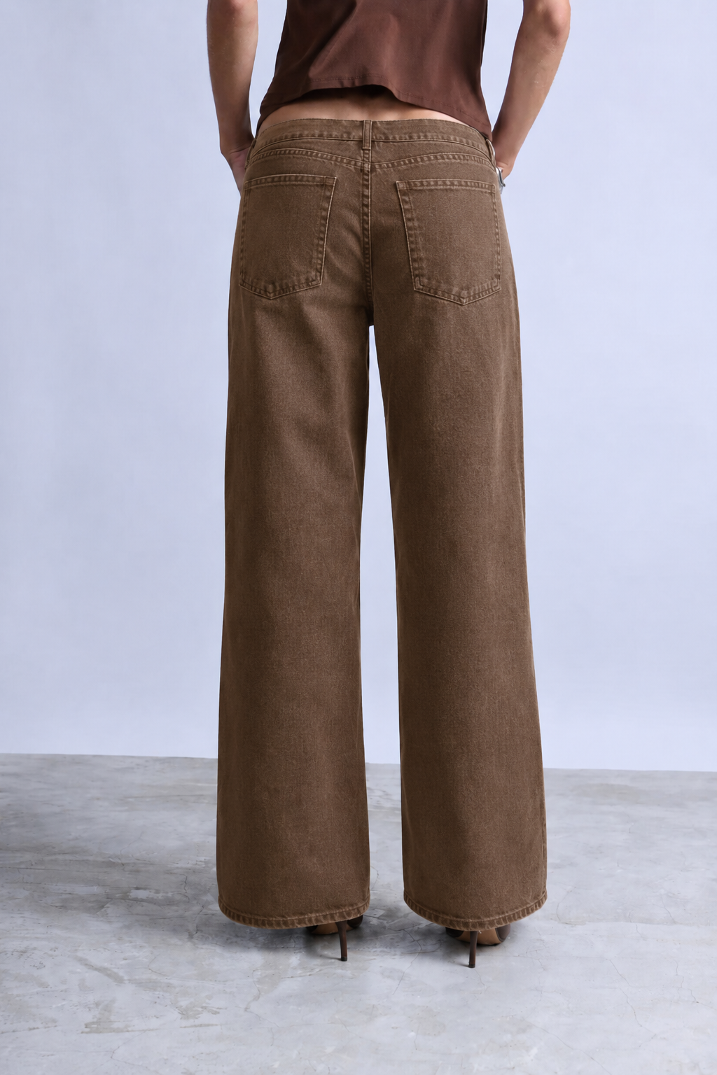 Pantalón Drill Recto - Marrón