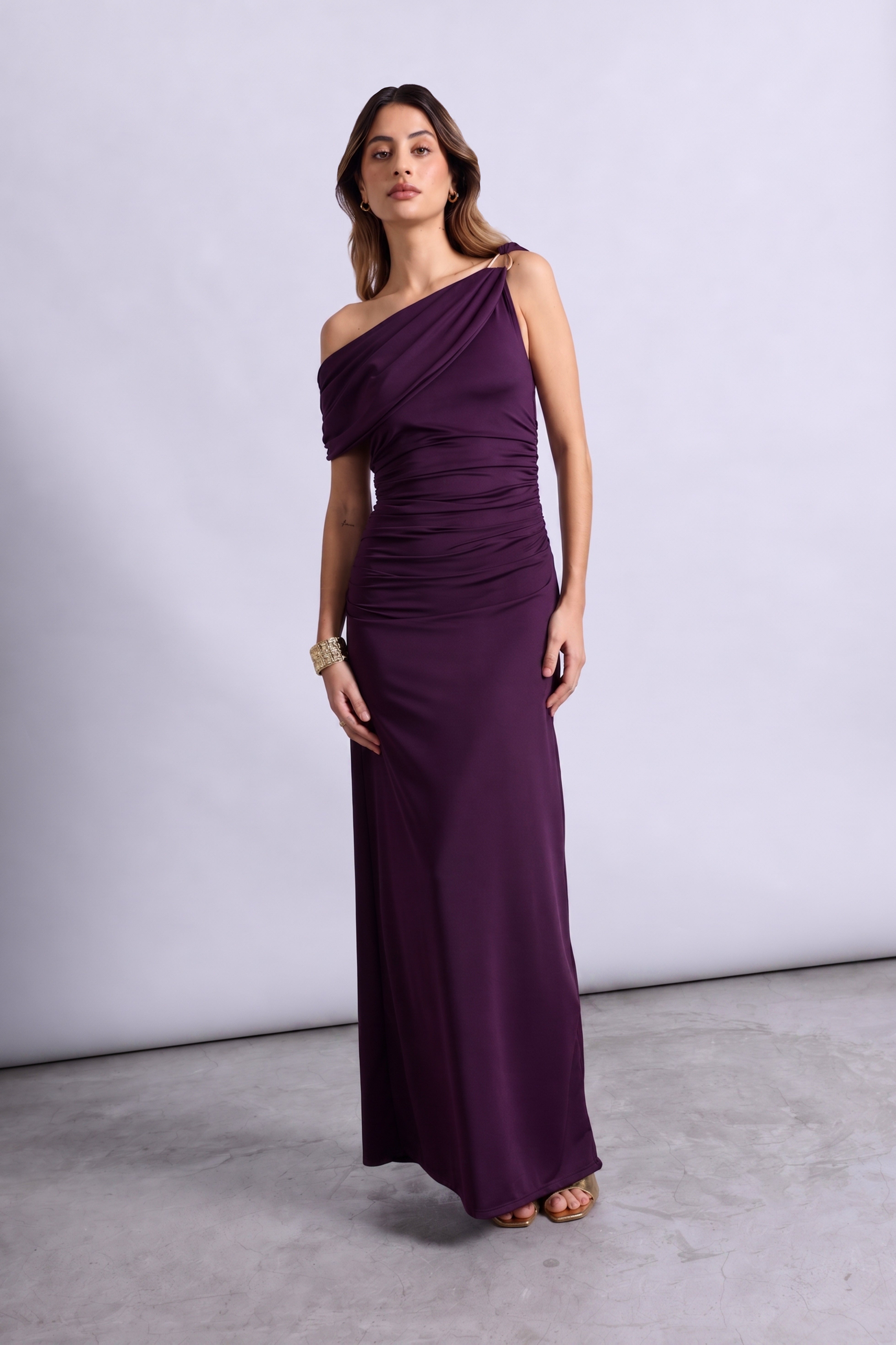 Vestido One Shoulder Drapeado - Mora