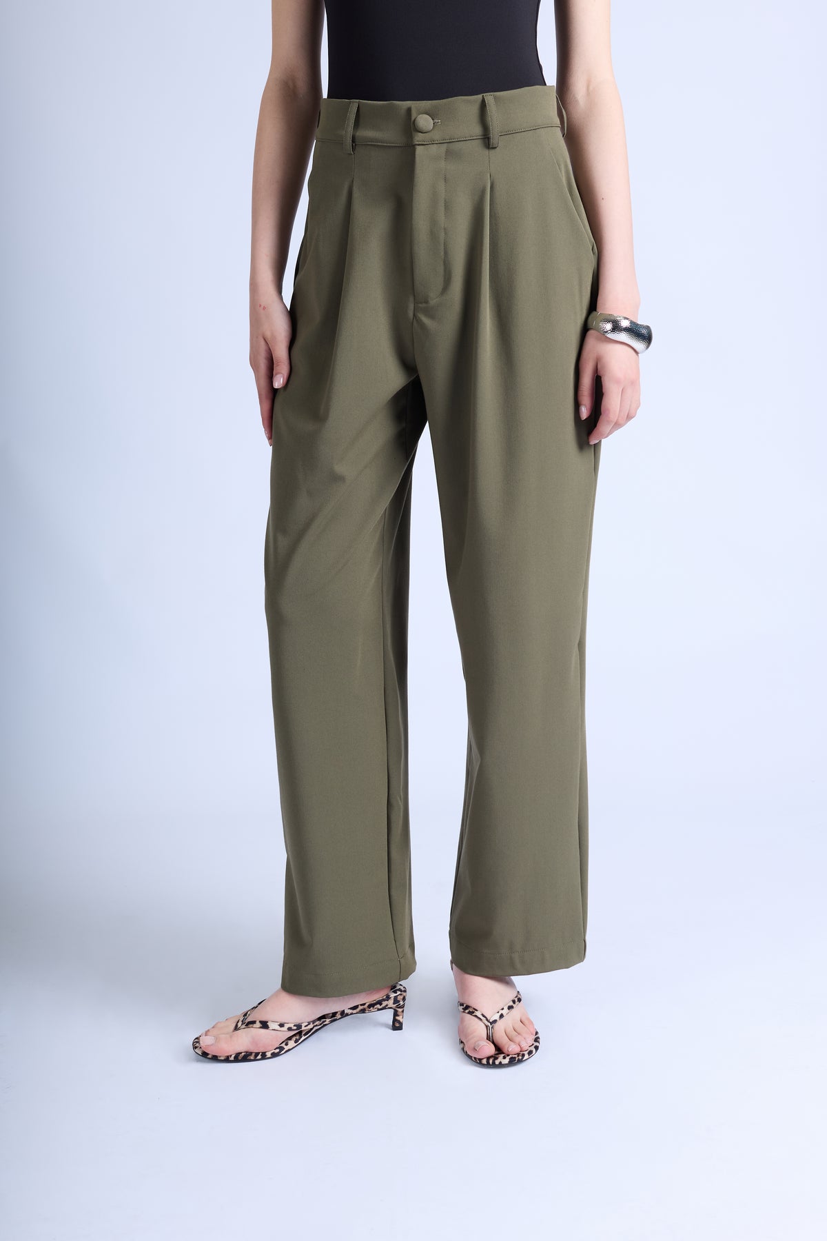 Pantalón Sastre Palazzo - Verde Militar