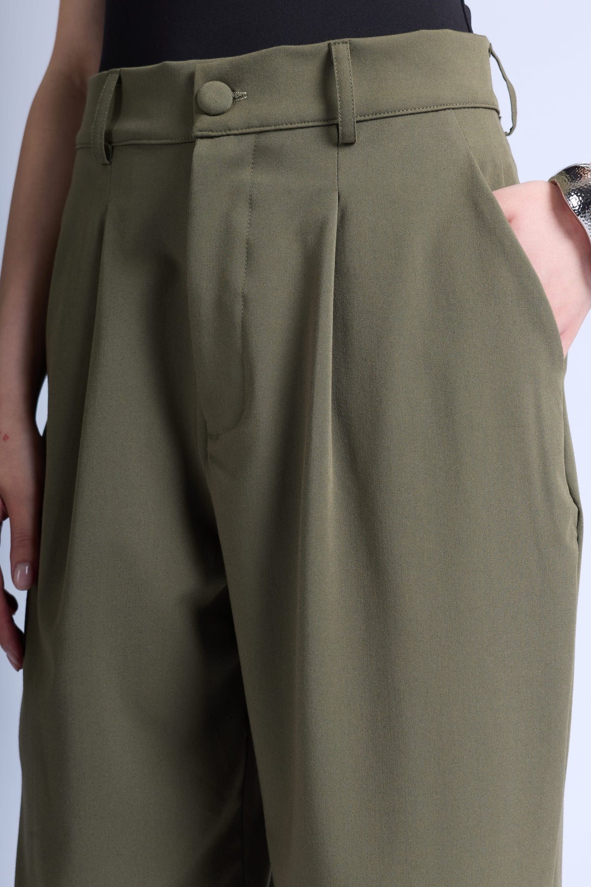 Pantalón Sastre Palazzo - Verde Militar