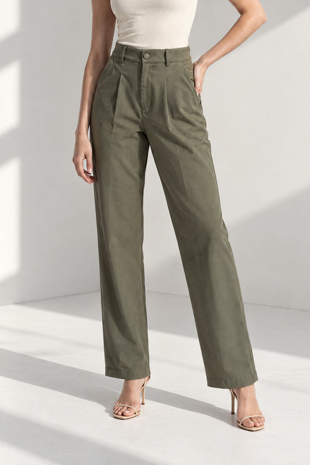 Pantalón Sastre Palazzo - Verde Militar