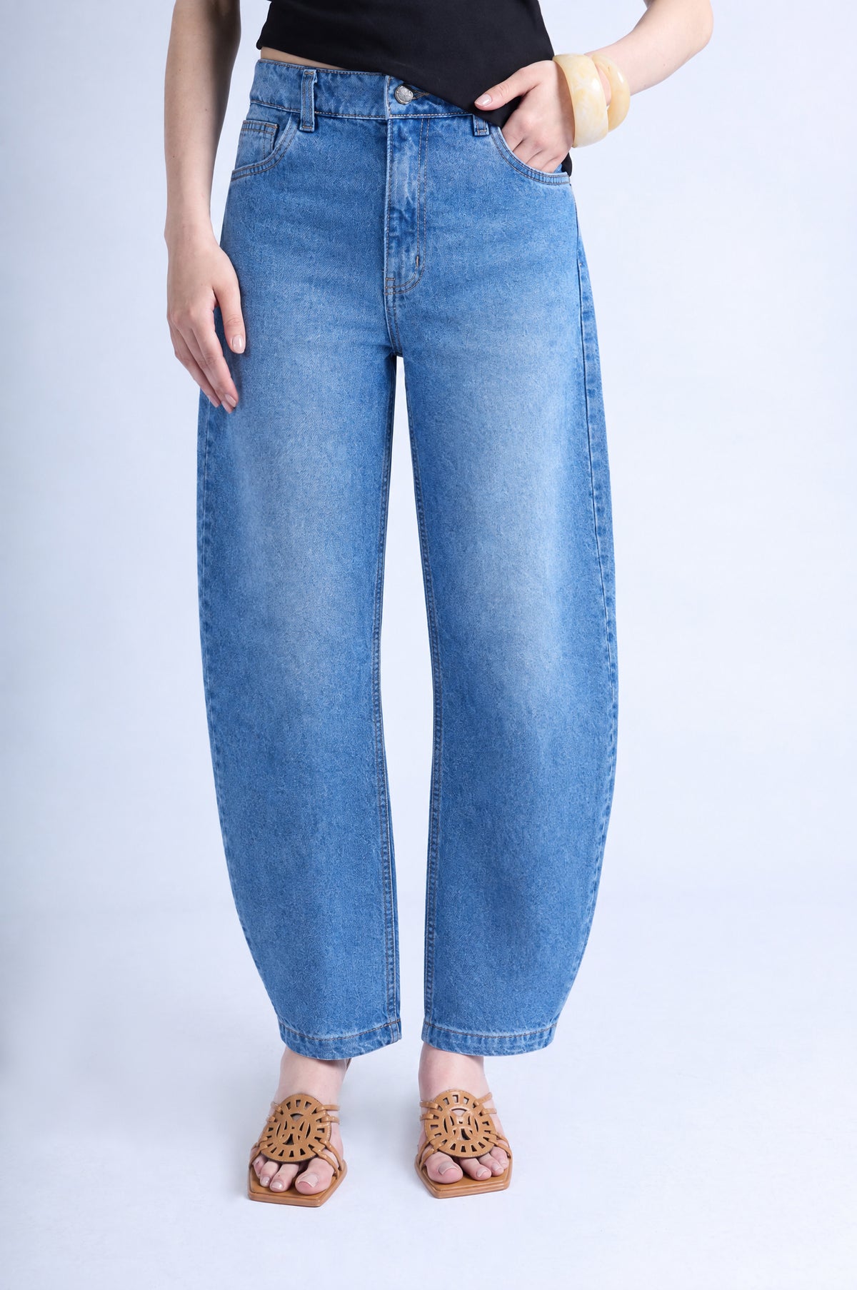 Pantalón Denim Balloon - Azul Claro