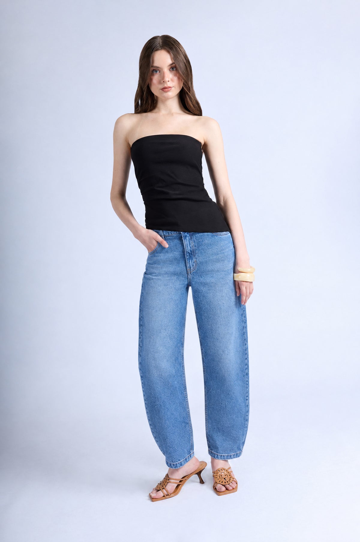 Pantalón Denim Balloon - Azul Claro