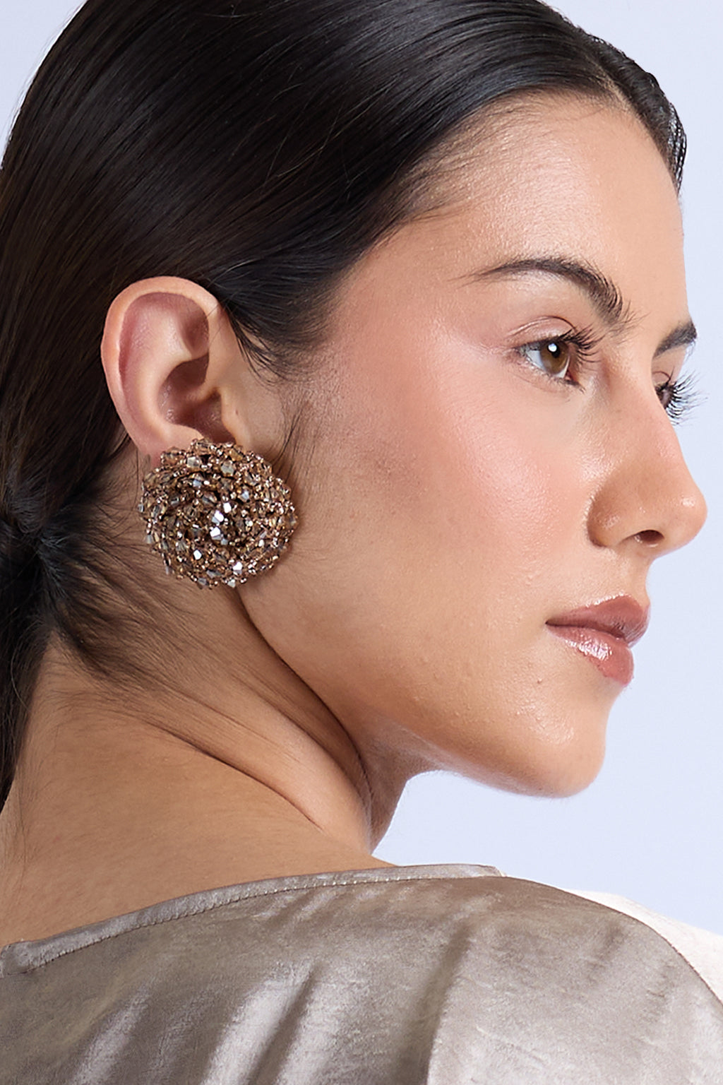 Aretes Cristales B Varios - foto en modelo 2