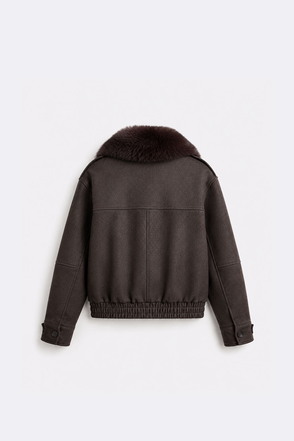 Casaca Cuello Peluche - Cholocate
