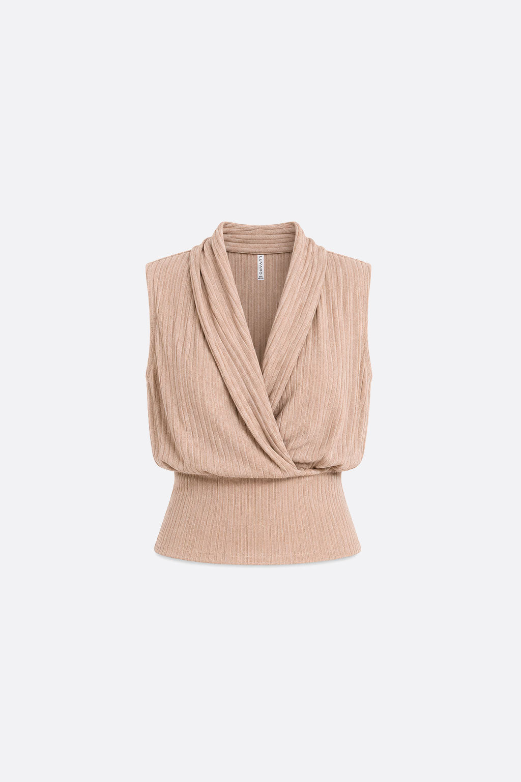 Top Escote Solapa - Beige