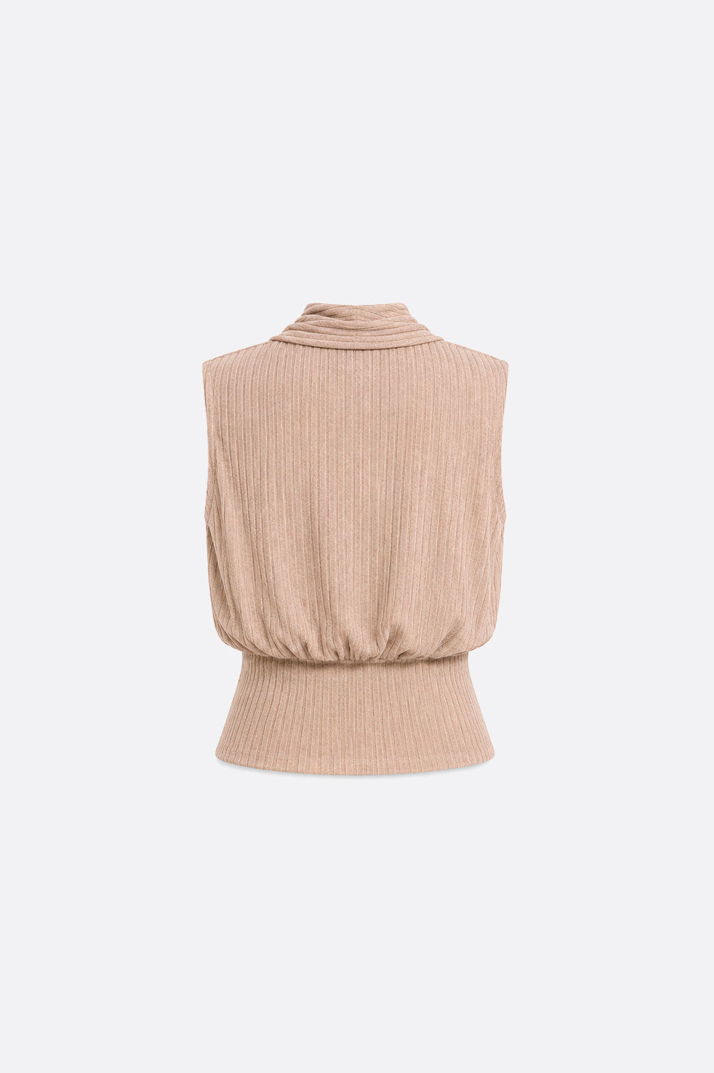 Top Escote Solapa - Beige