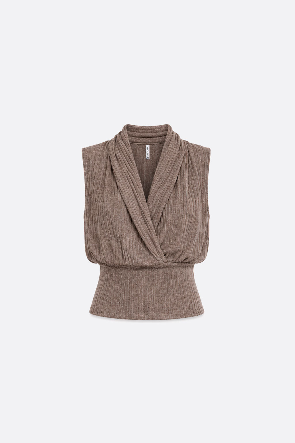 Top Escote Solapa - Taupe