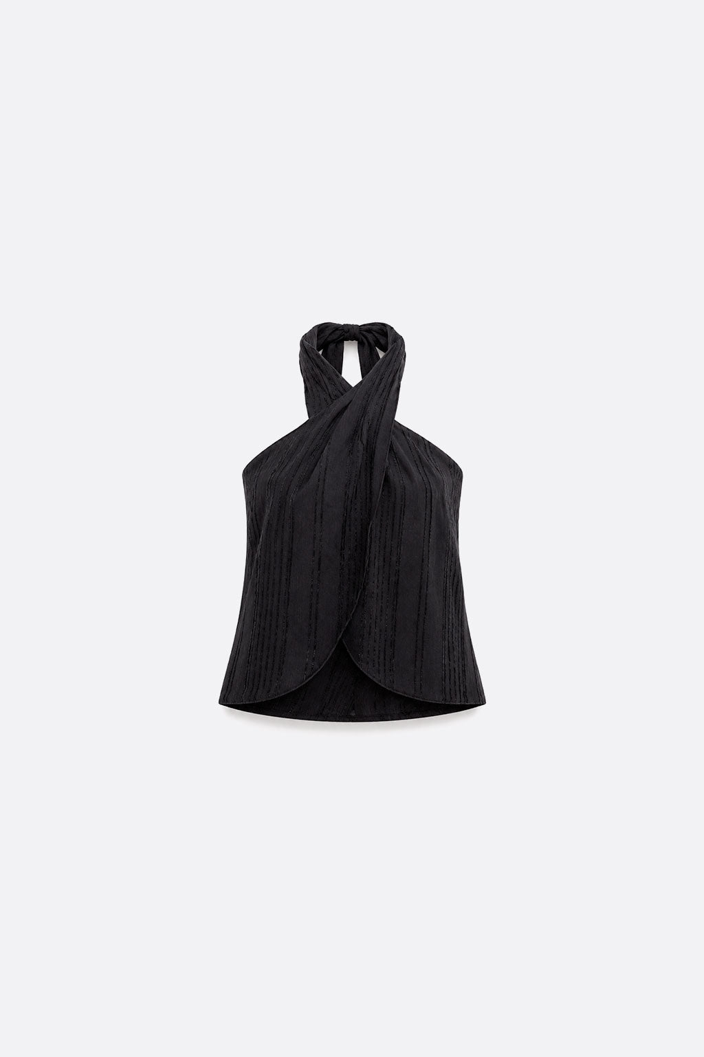 Blusa Cruzada Halter - Negro