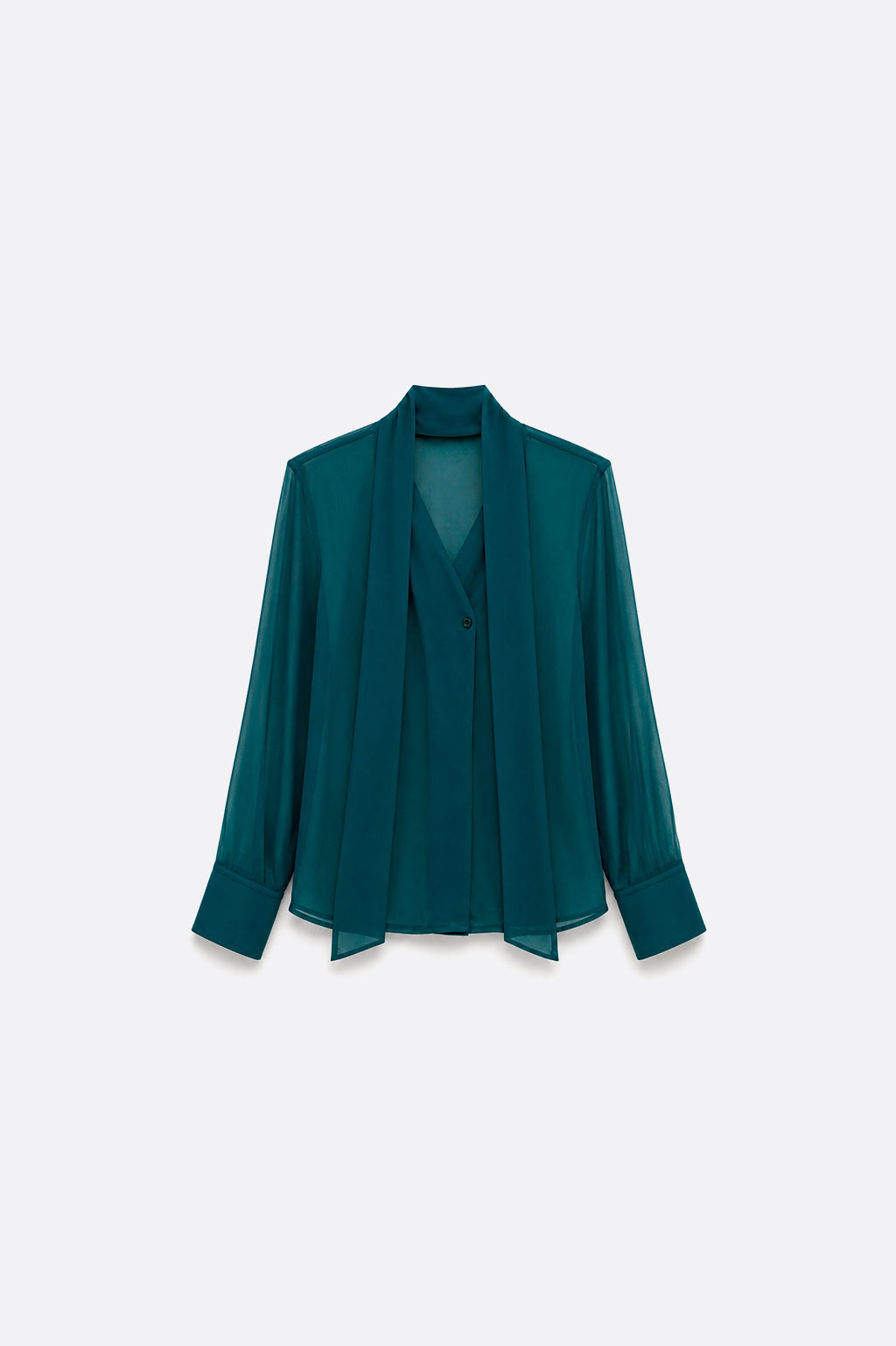Blusa con Fular - Verde Botella