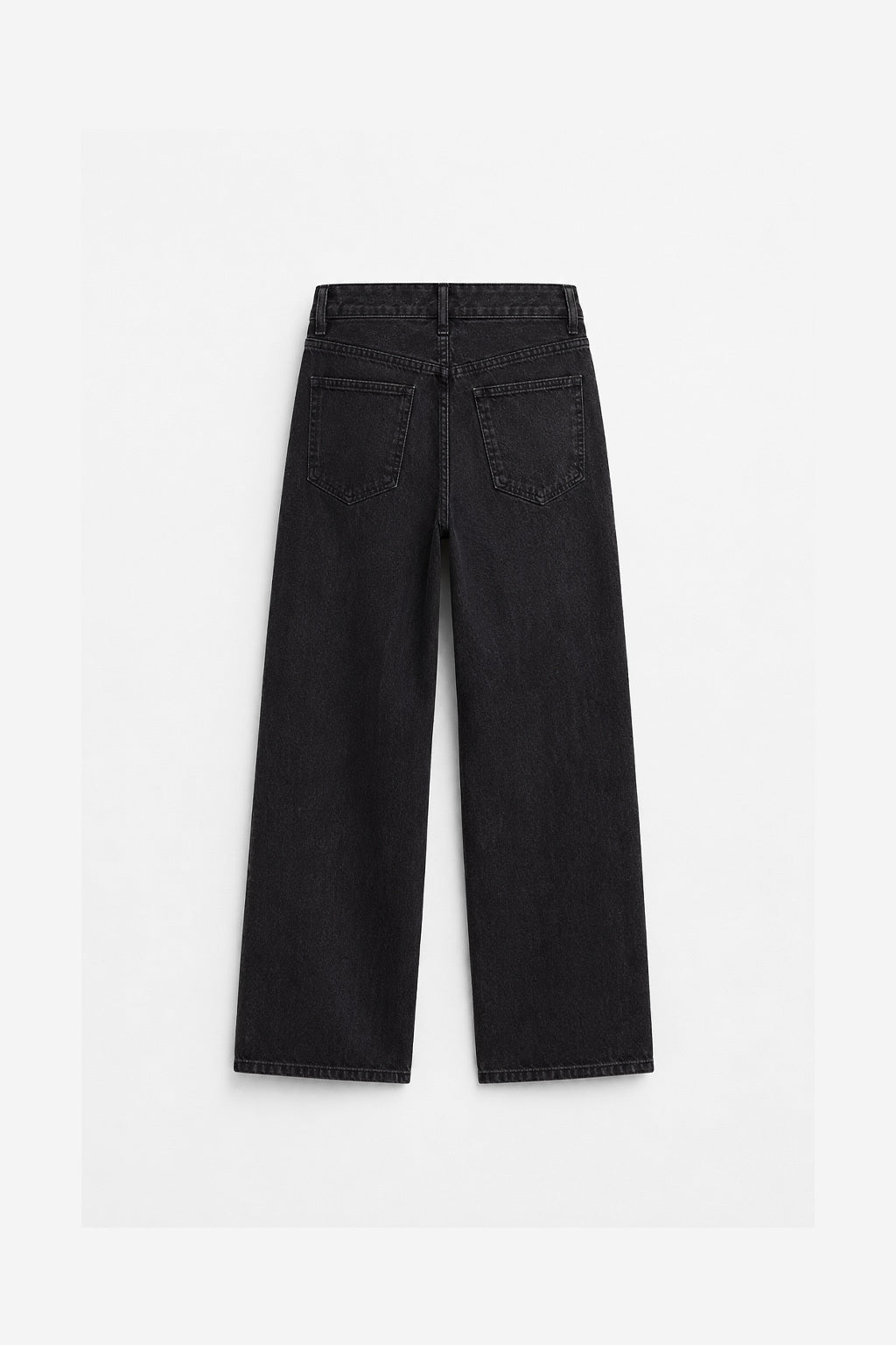 Pantalón Denim Barrel Tiro Alto - Negro