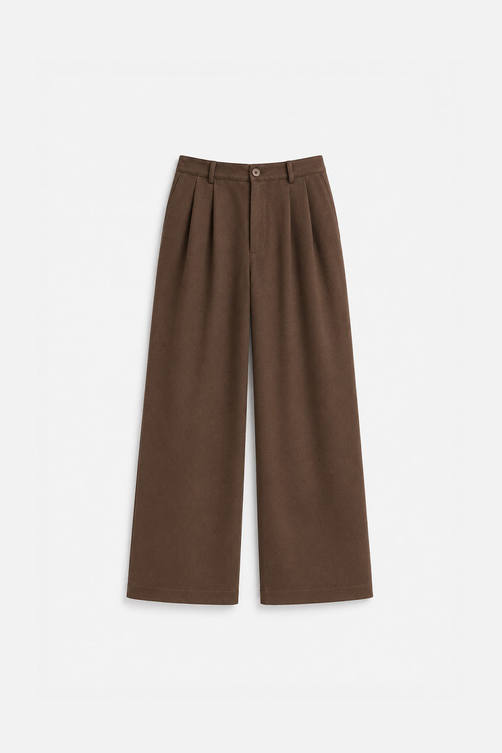 Pantalón Palazzo Pliegues - Marrón