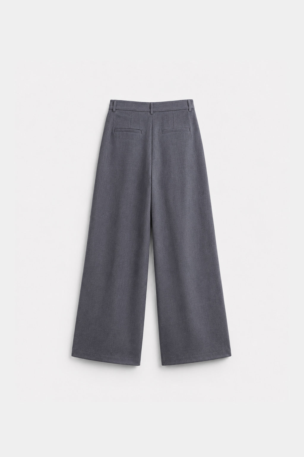 Pantalón Wide Leg Pliegues - Gris