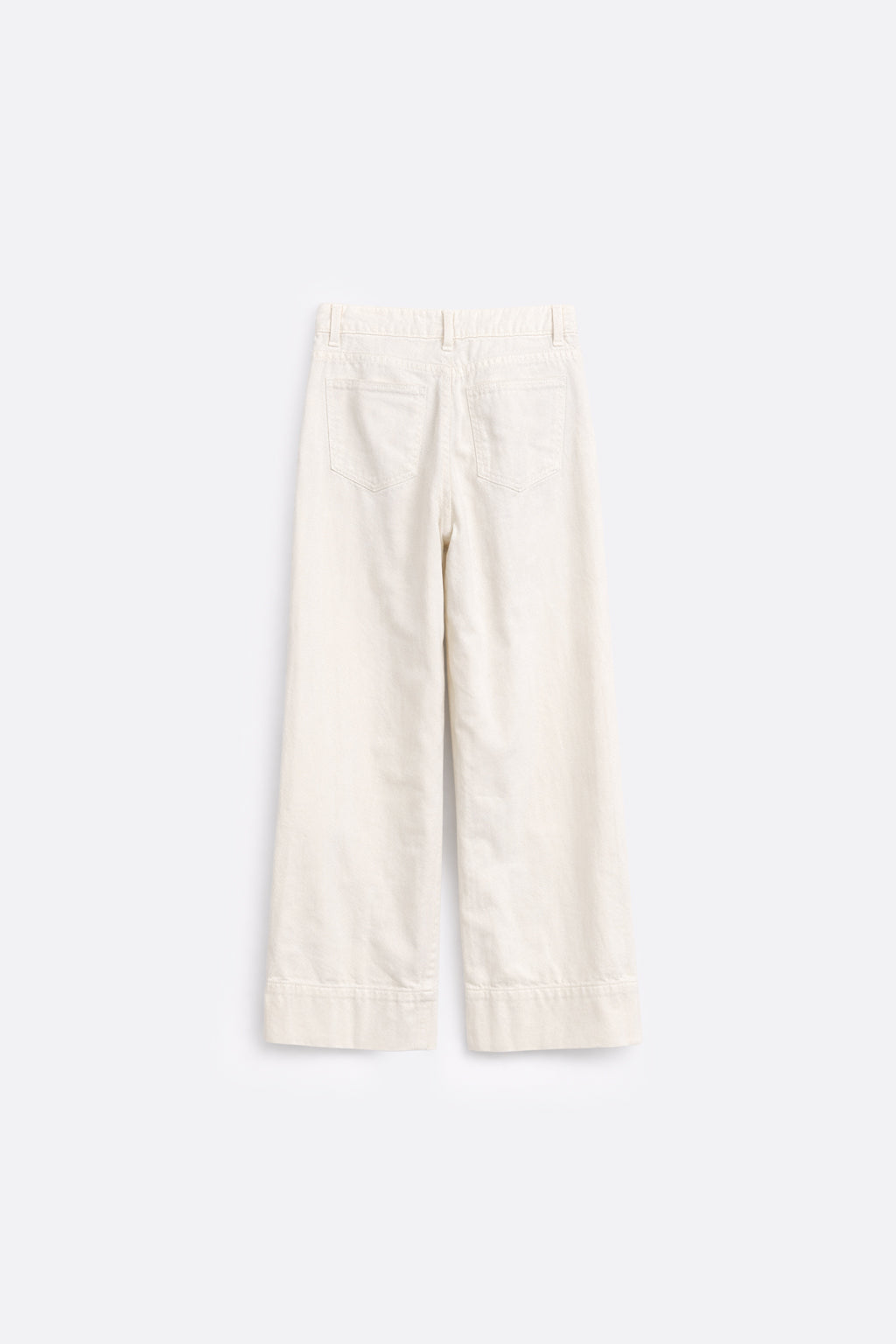 Pantalón Denim Wide Leg - Ecru