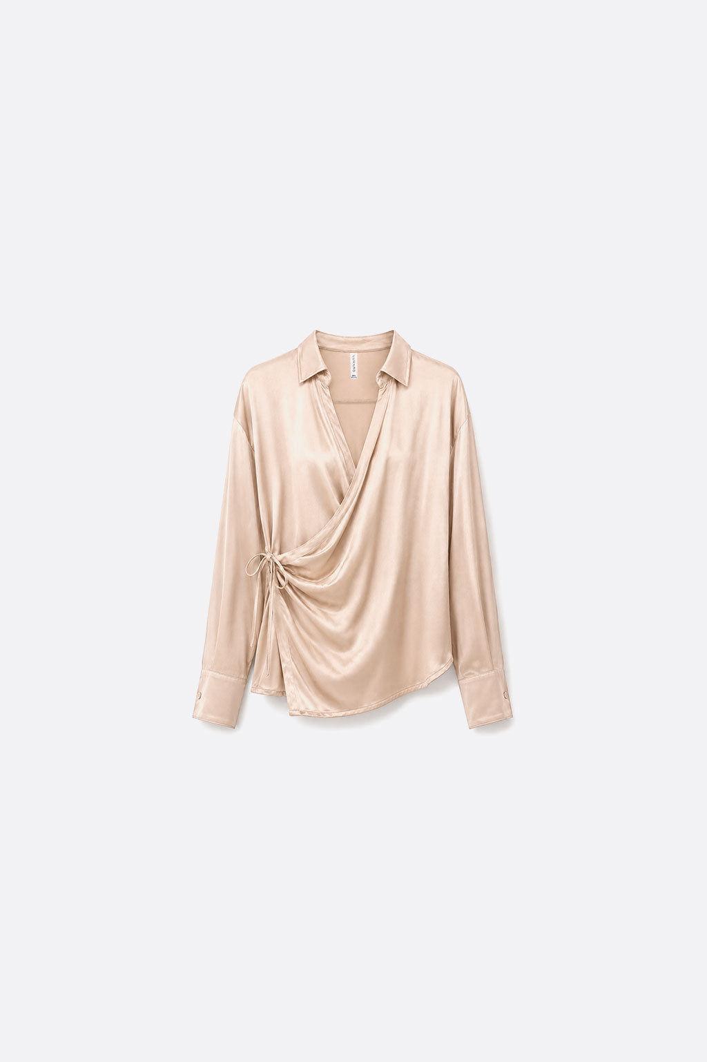 Top Drapeado Lateral - Beige