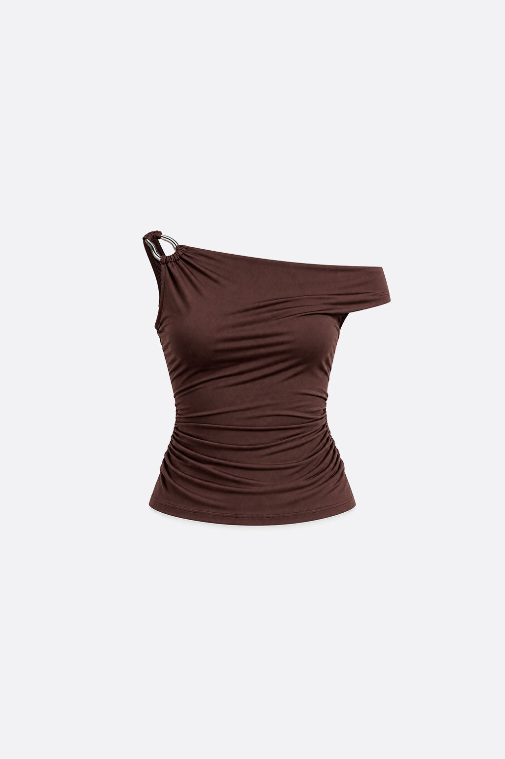 Top Minimal One Shoulder - Marrón