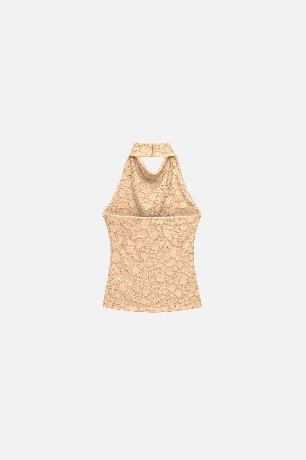 Top Halter Drapeado Textura - Beige