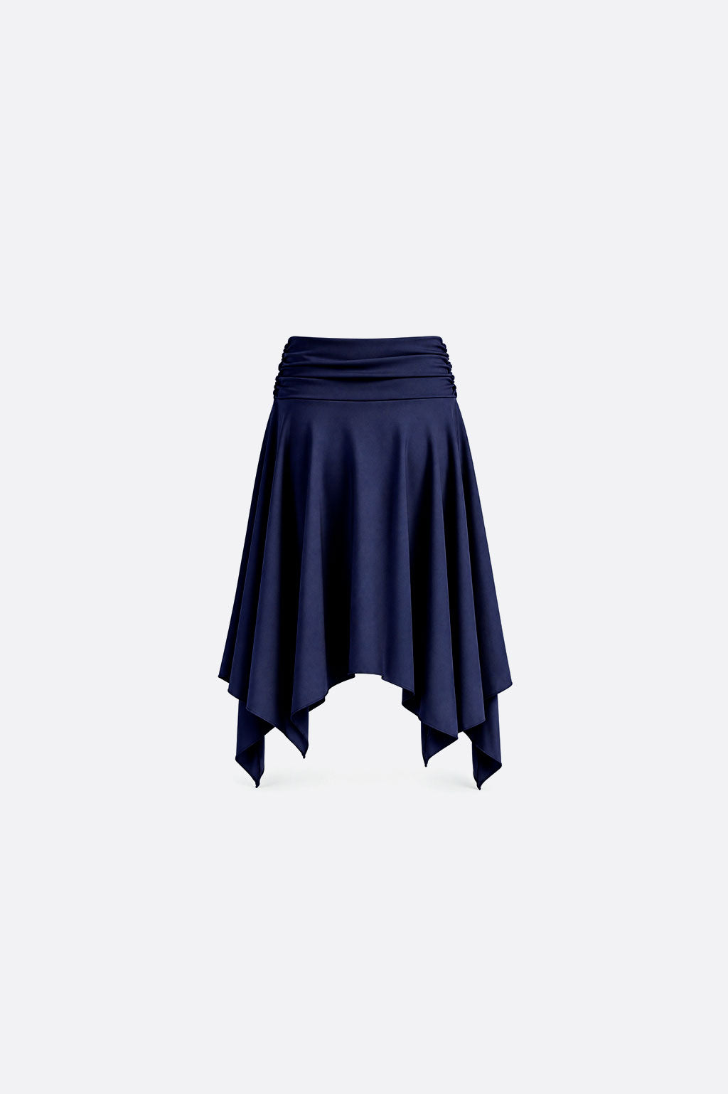 Falda Midi Irregular - Azul Índigo