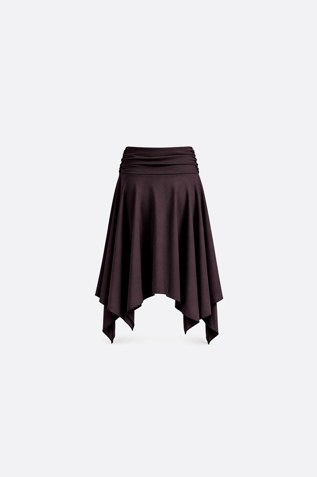 Falda Midi Irregular - Marrón
