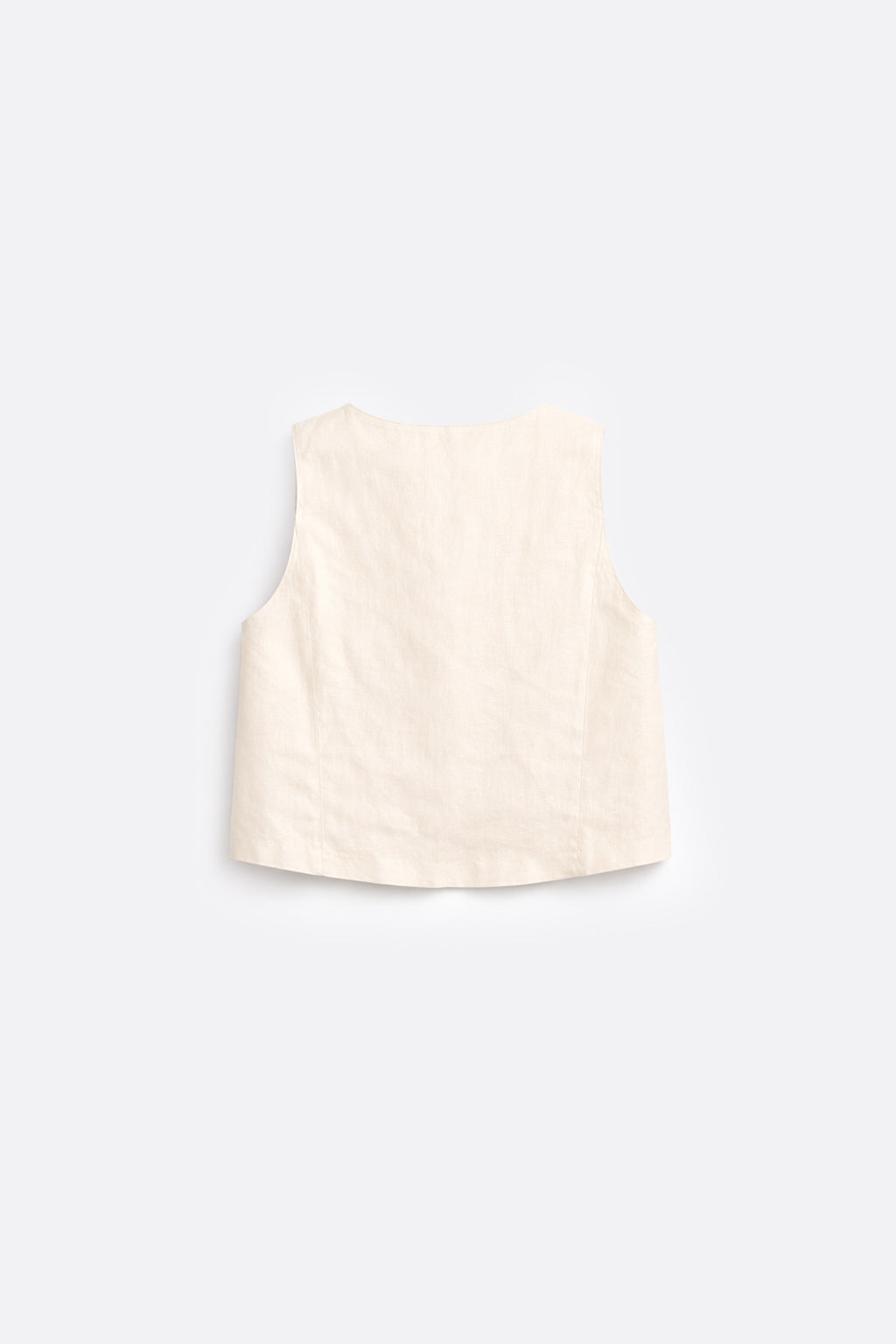 Chaleco Corto Handmade - Blanco con Amarillo