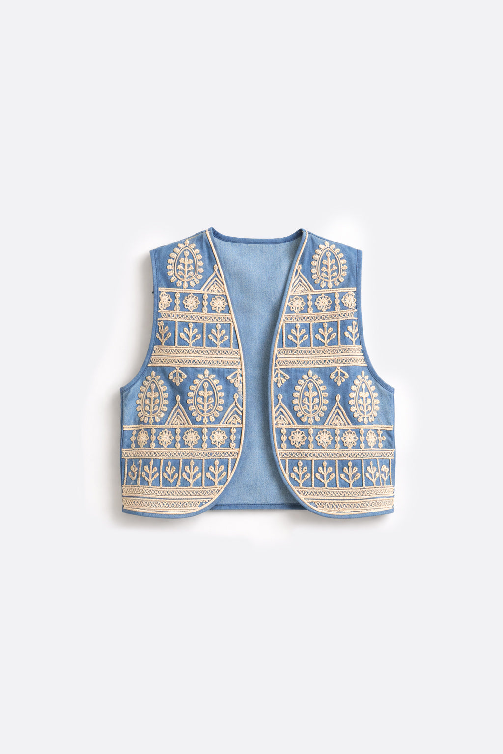 Chaleco Corto Rústico - Azul