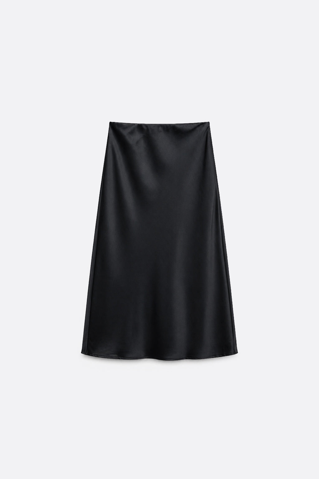 Falda Satinada Ligera - Negro