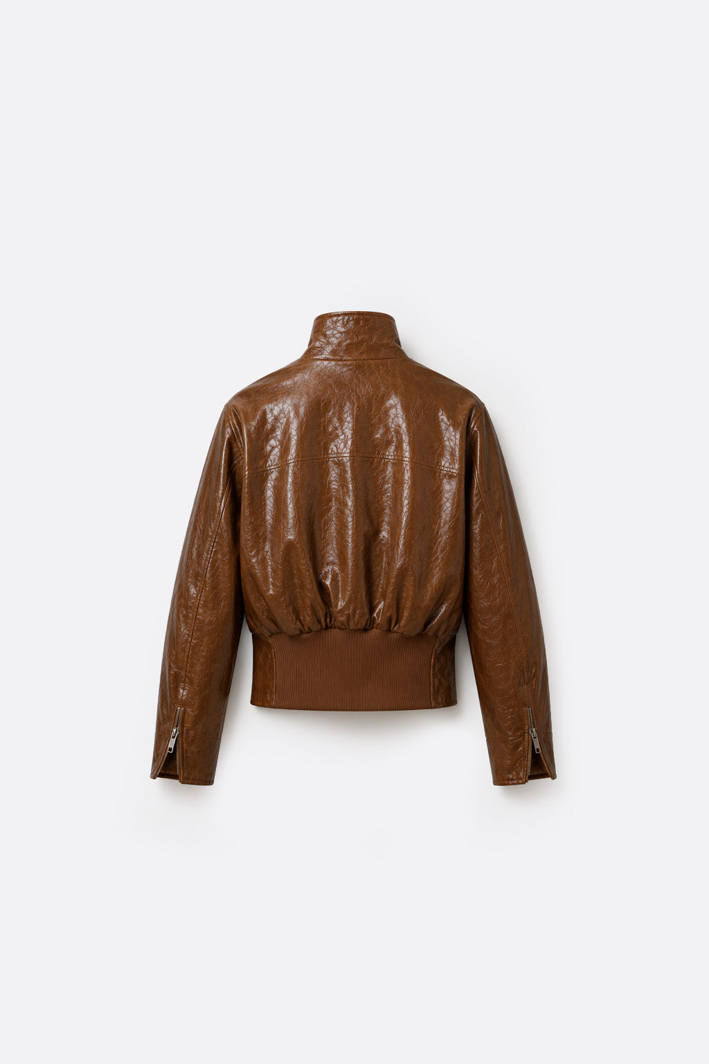 Faux Leather Jacket - Camel
