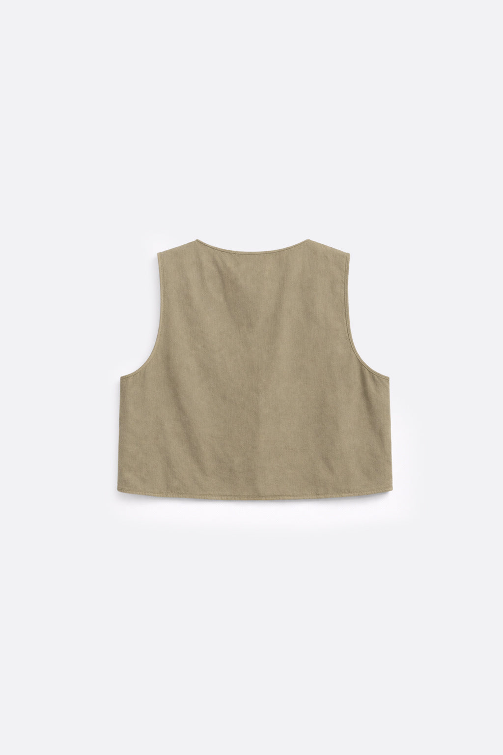 Chaleco Lino Bordado - Verde