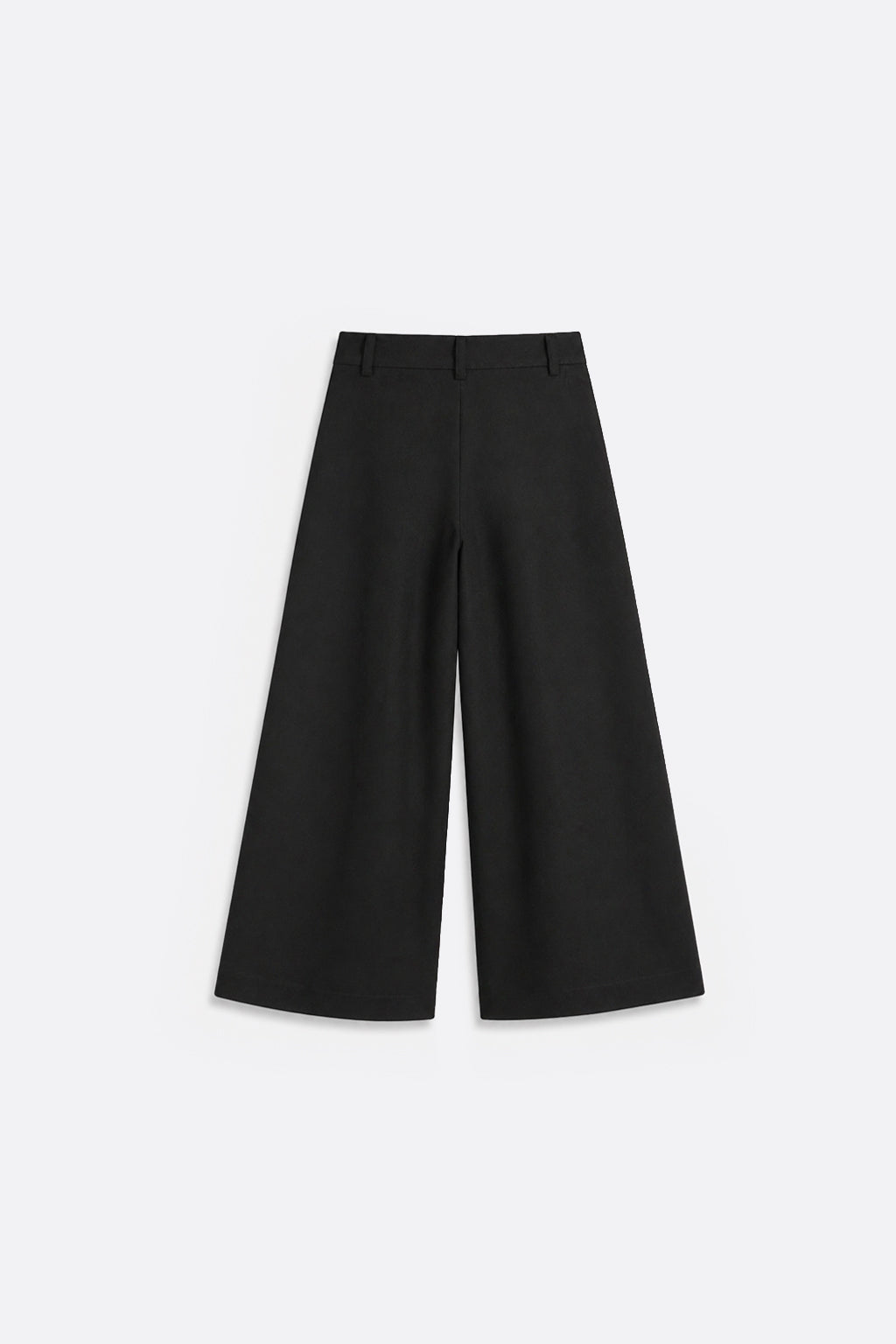 Pantalón Culotte con Pliegues - Negro