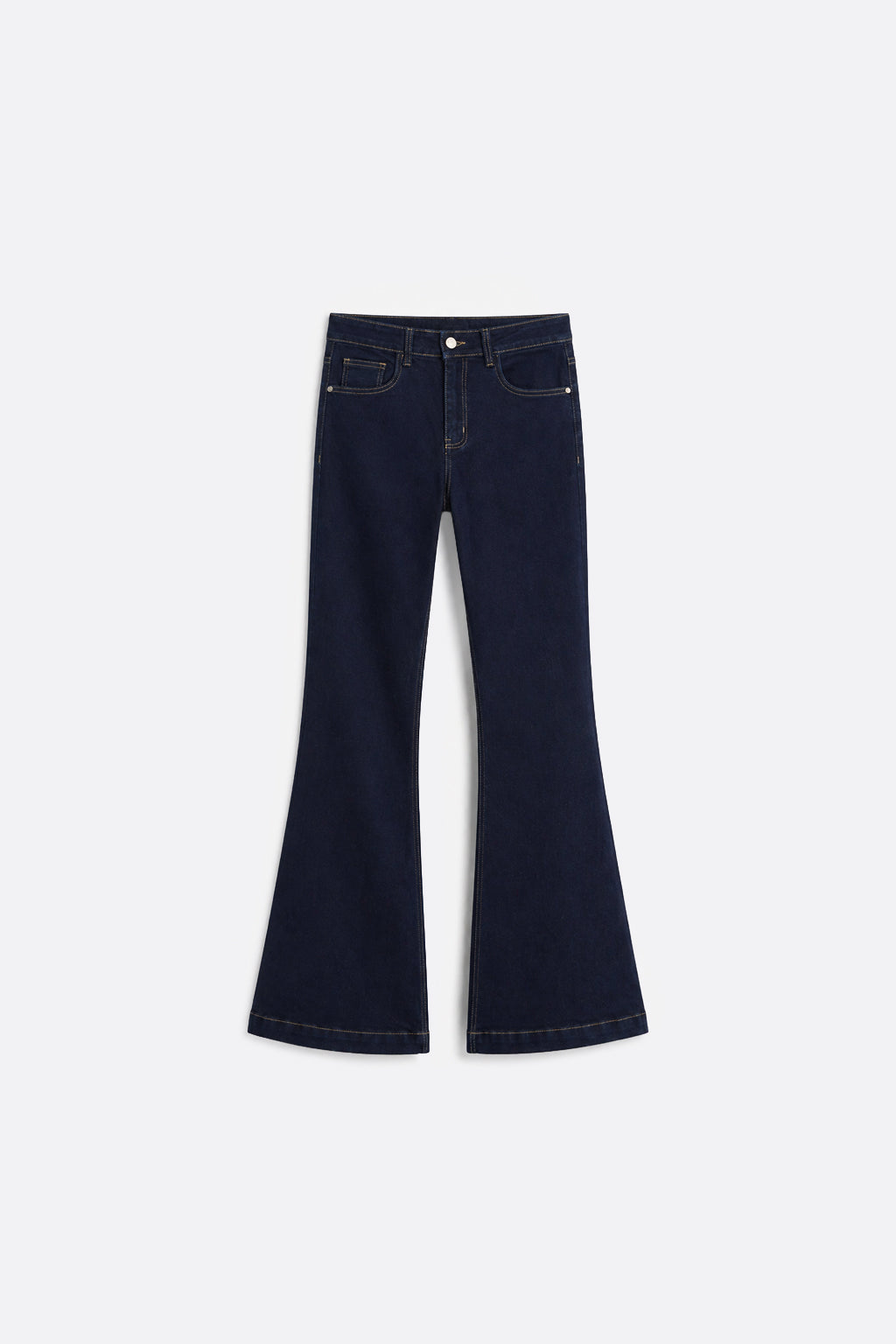 Pantalón Flare Tiro Alto - Azul Índigo