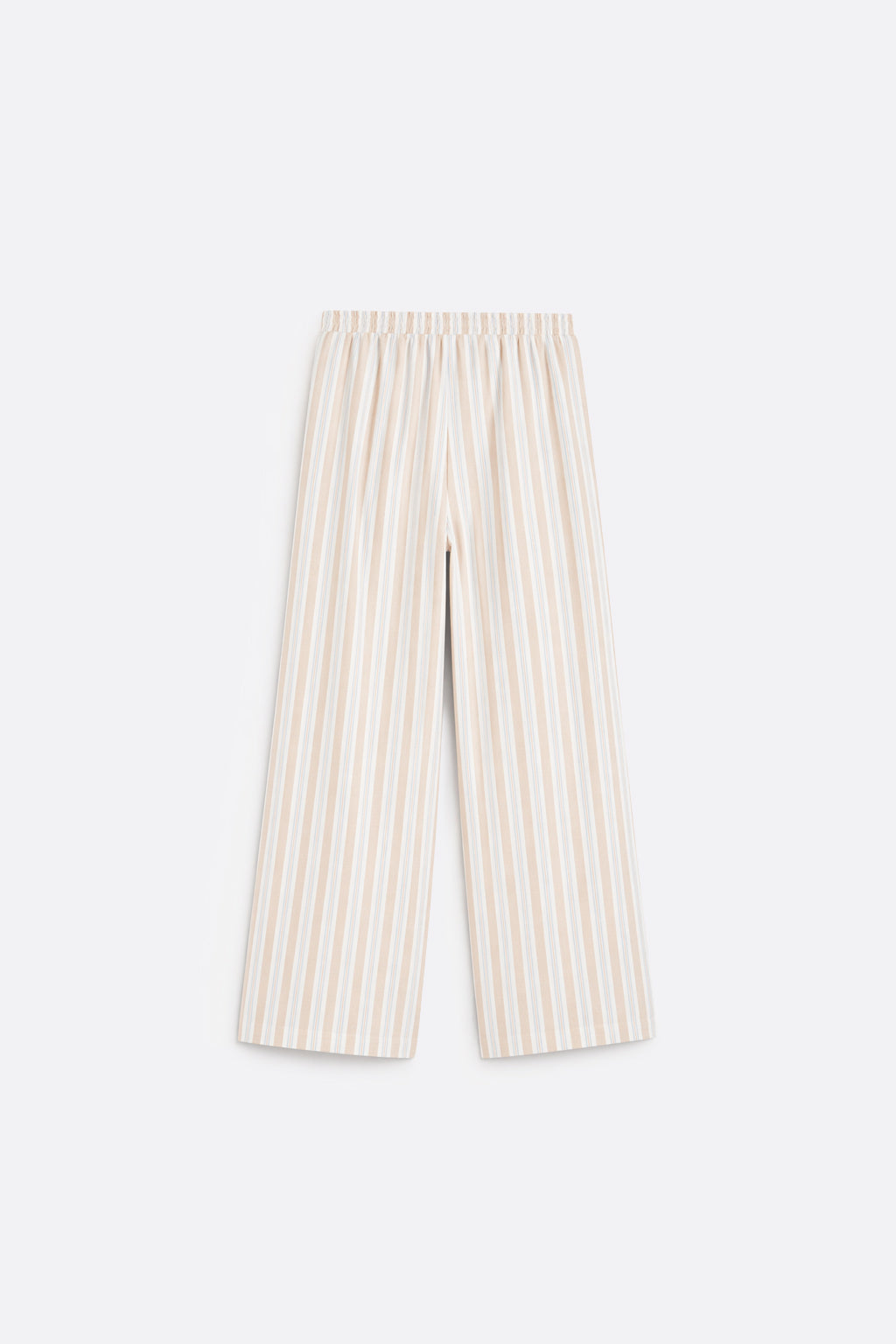 Pantalón Fluido Listado - Beige