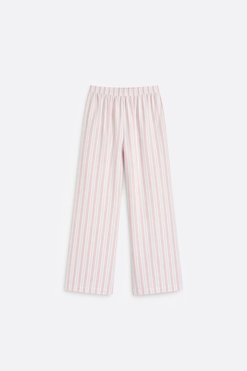 Pantalón Fluido Listado - Palo Rosa