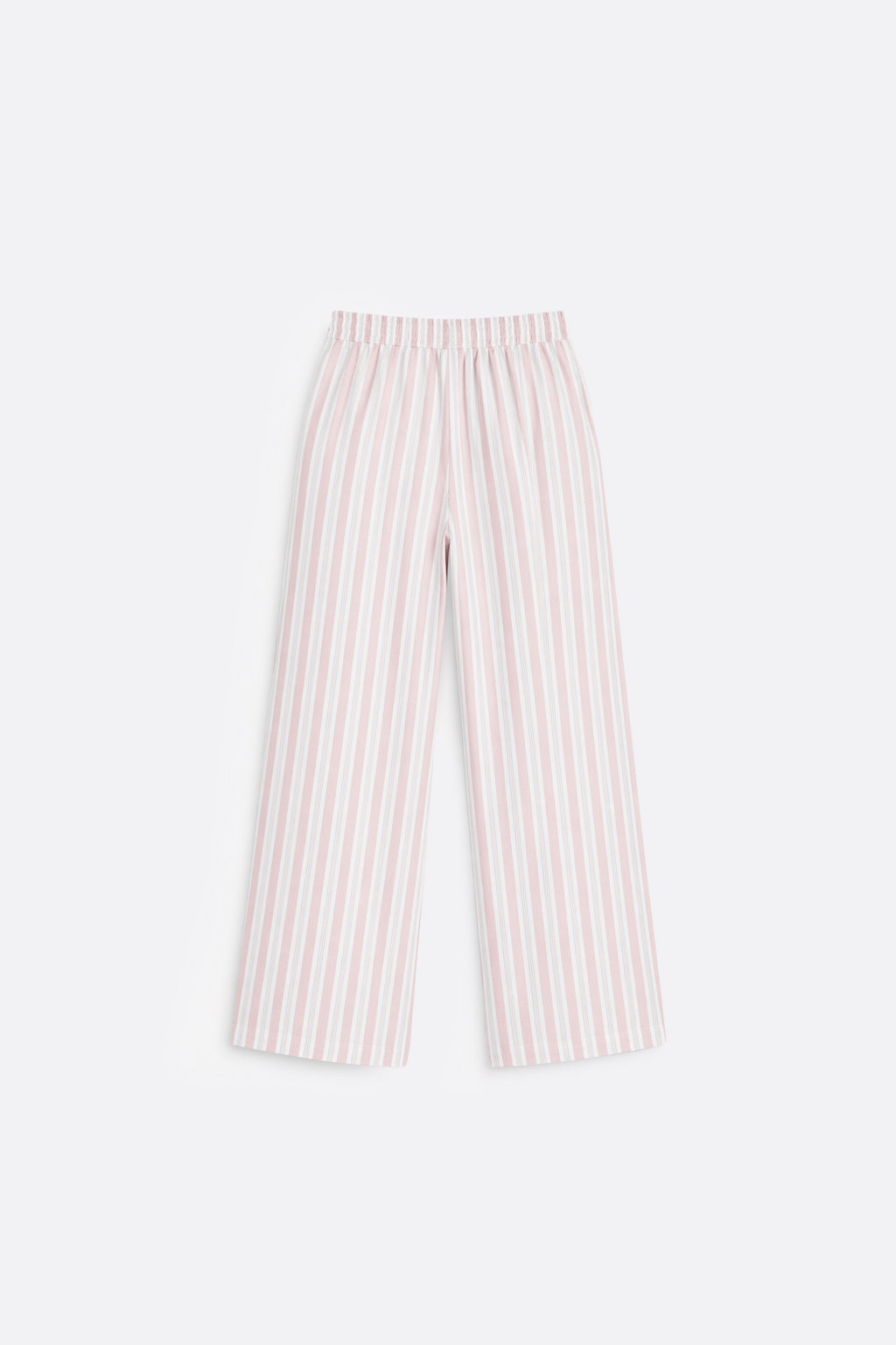 Pantalón Fluido Listado - Palo Rosa