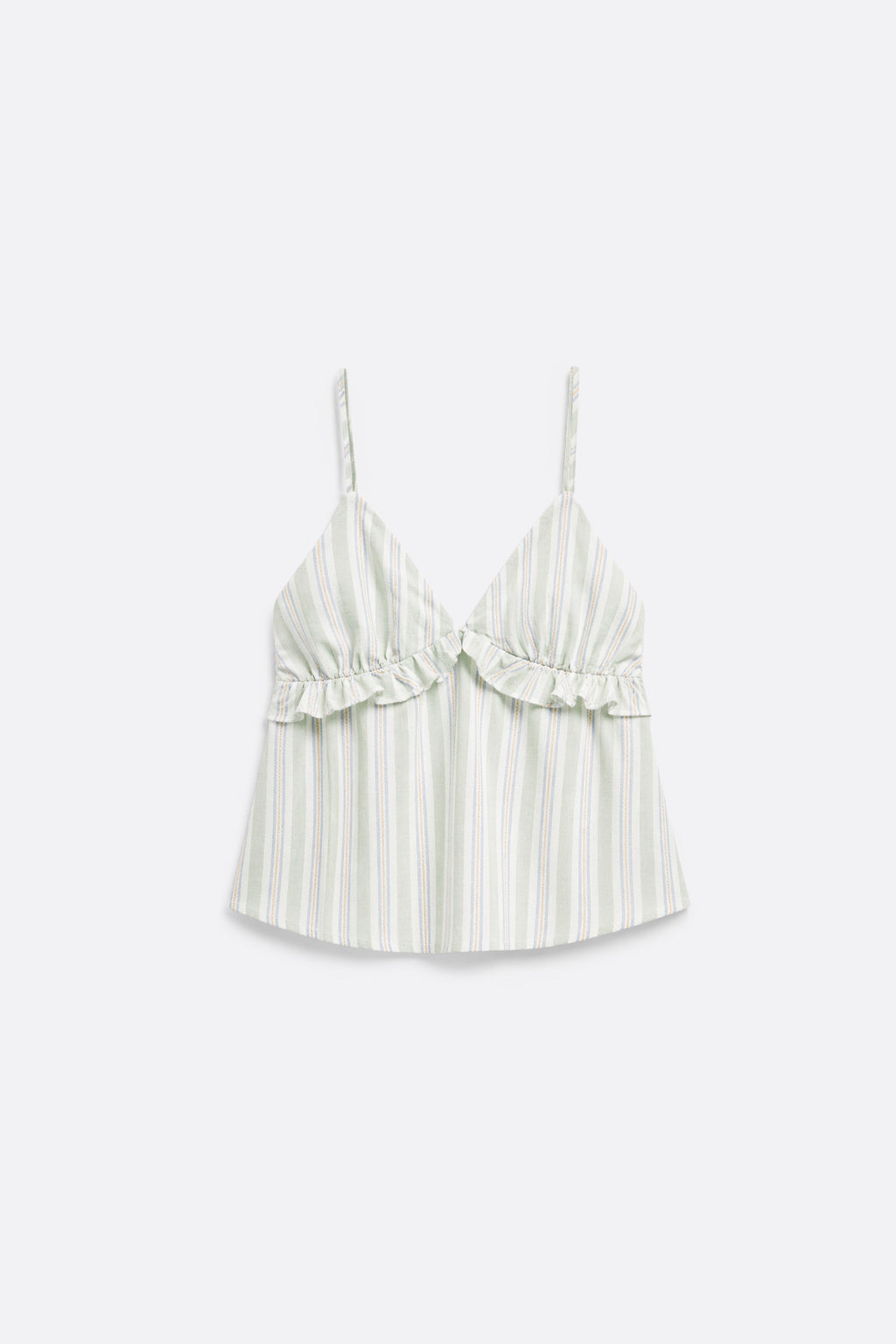 Top Escote Profundo Volantes - Aloe