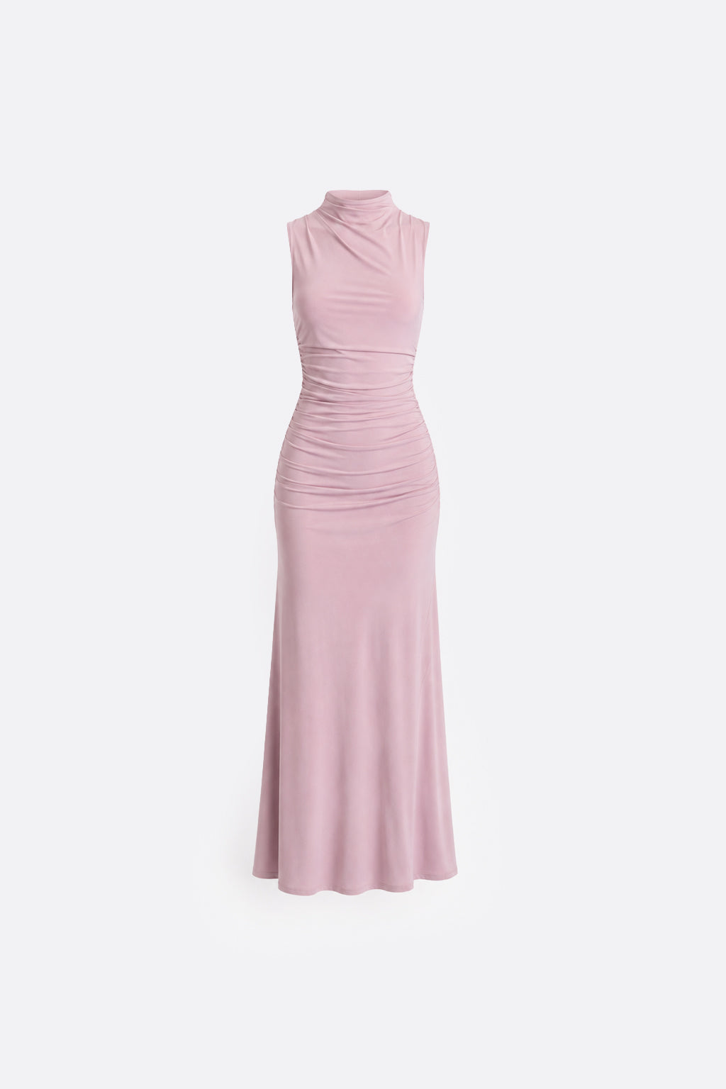 Vestido Largo Manga Cero - Palo Rosa