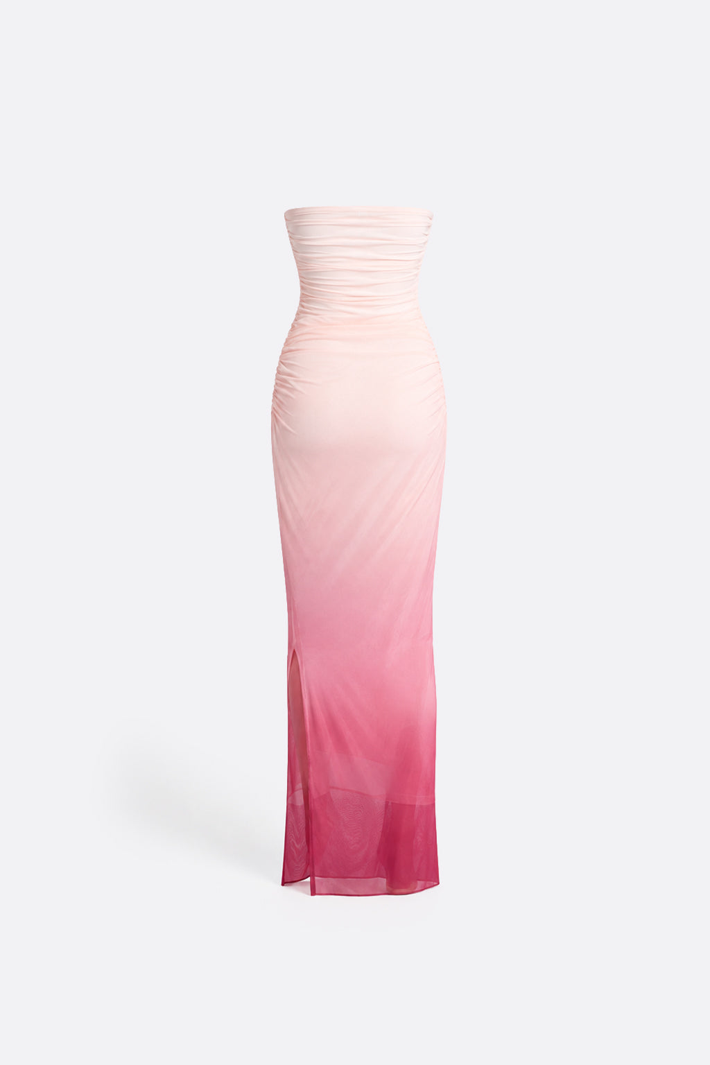 Vestido Mesh Strapless - Rosado