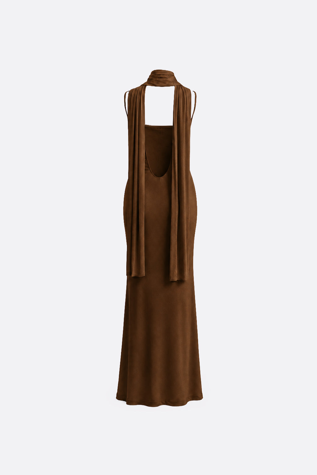 Vestido Tiras con Fular - Caramelo
