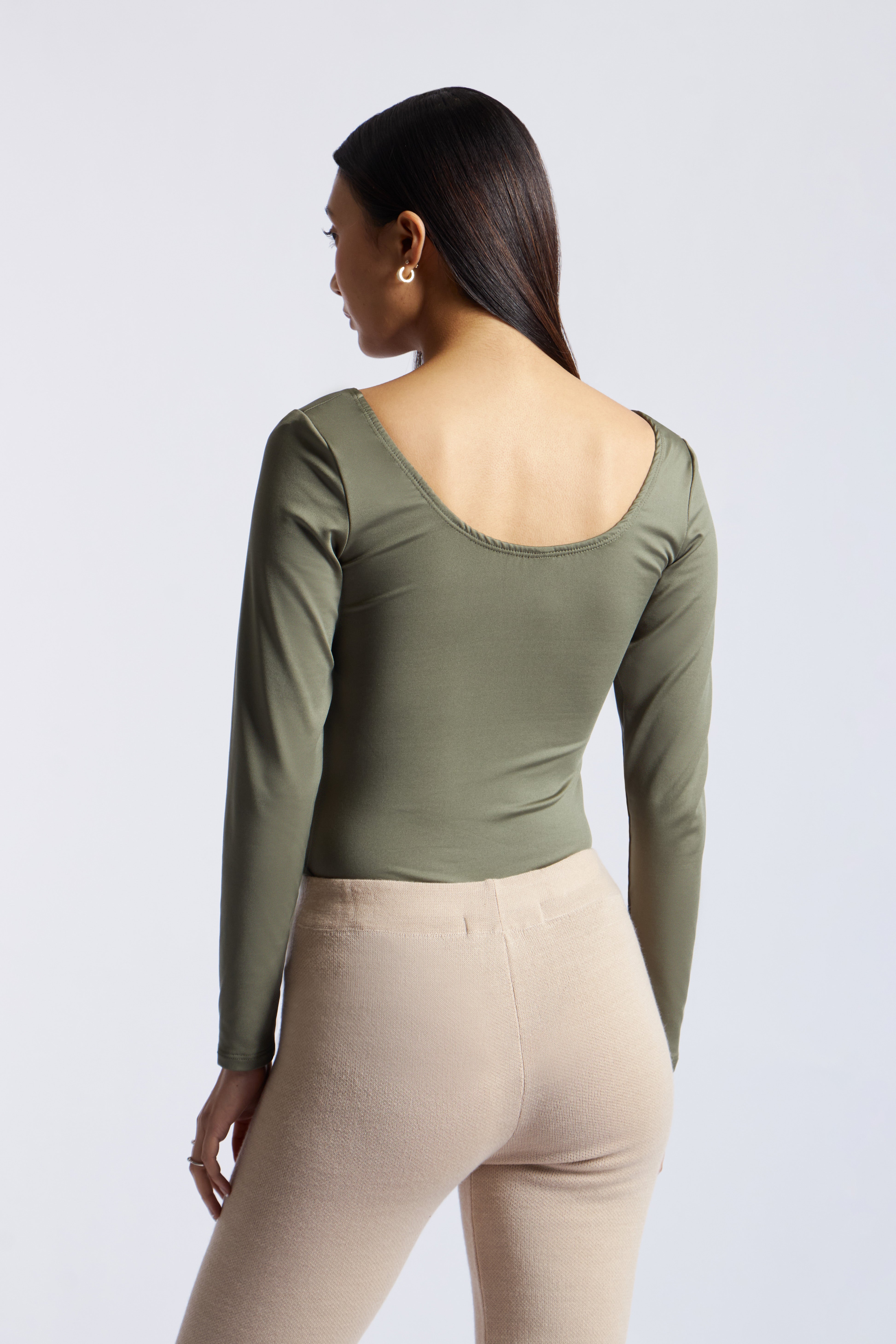 Body Escote Redondo - Verde Olivo