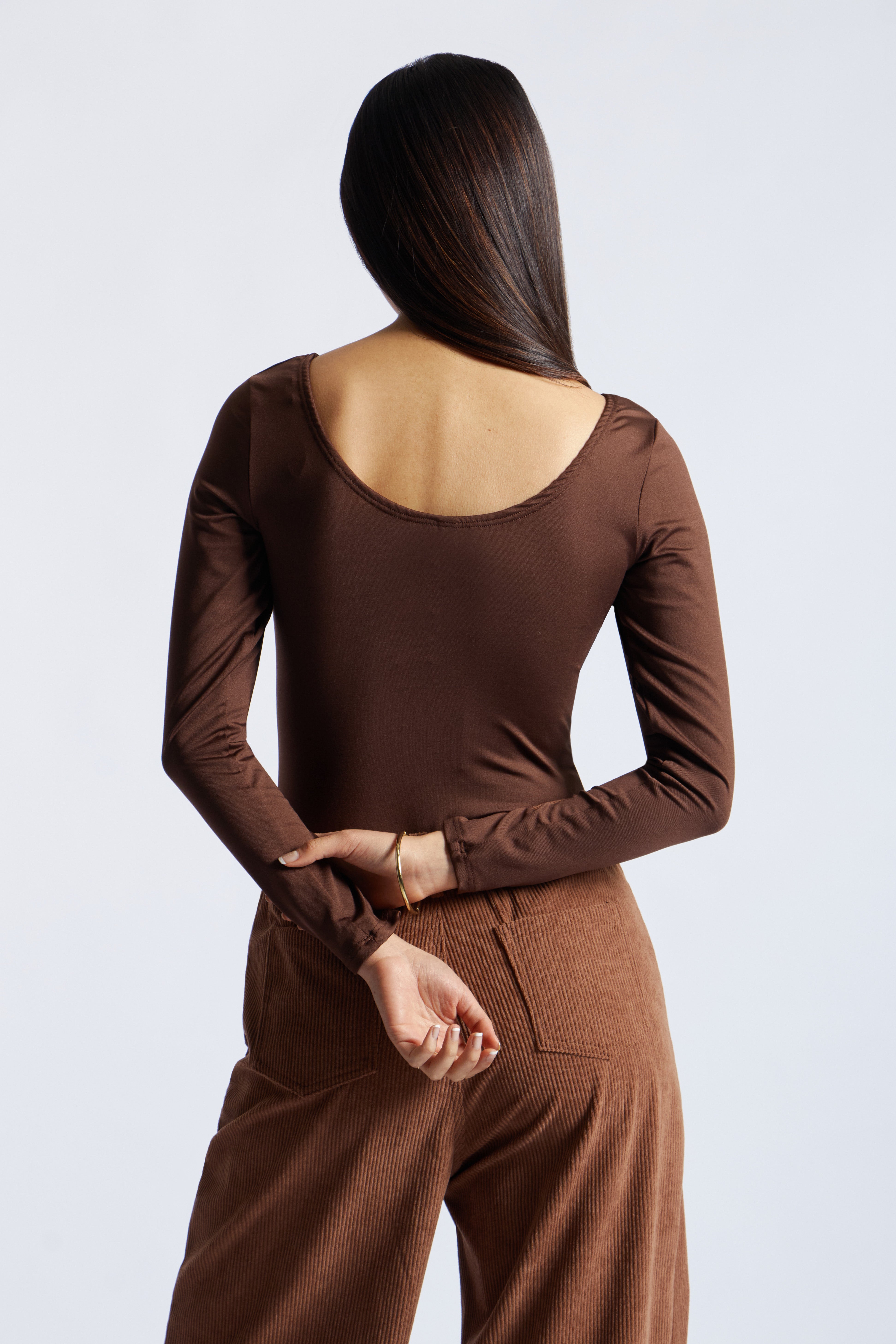 Body Escote Redondo - Mocha