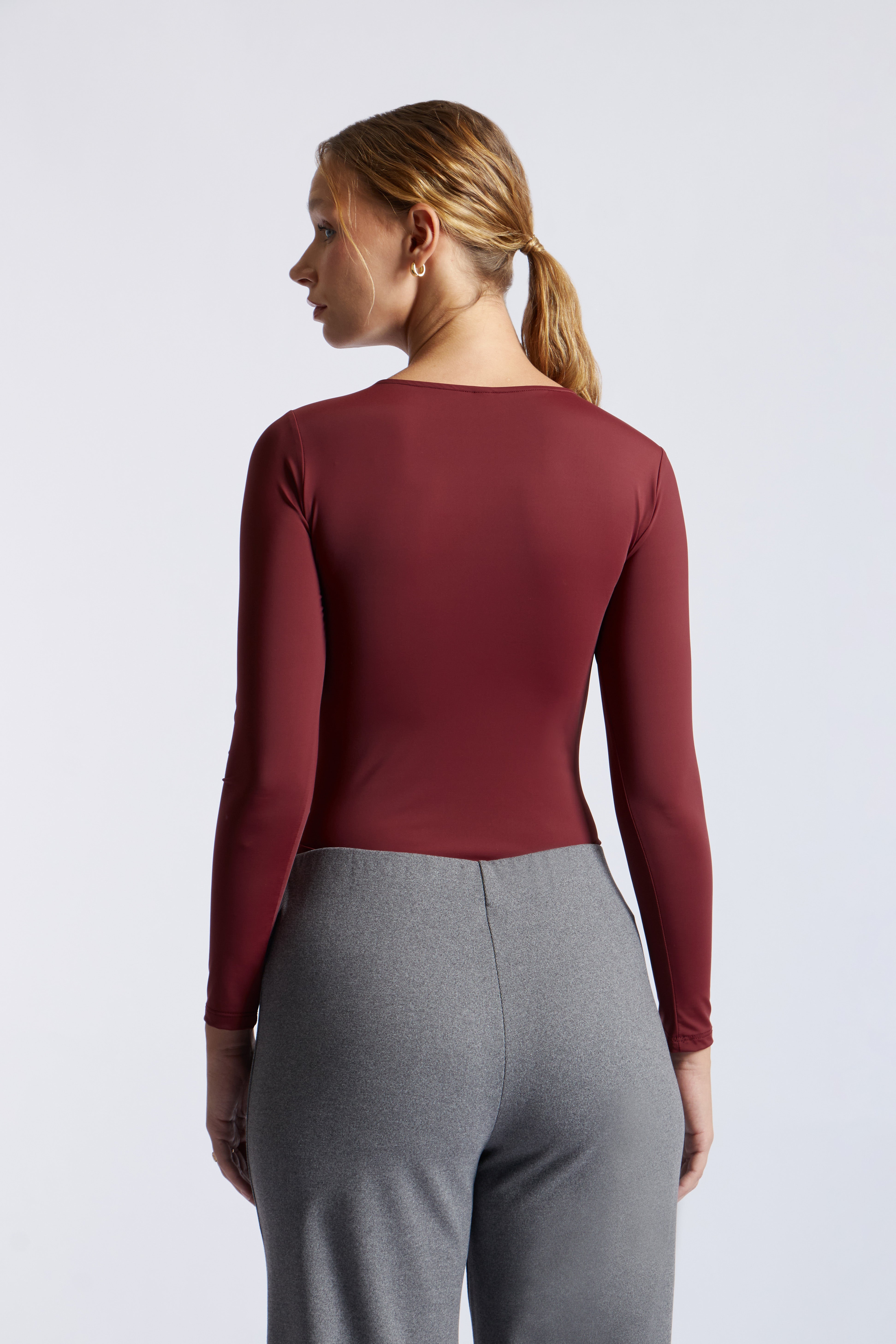 Body Cuello Cerrado - Borgoña