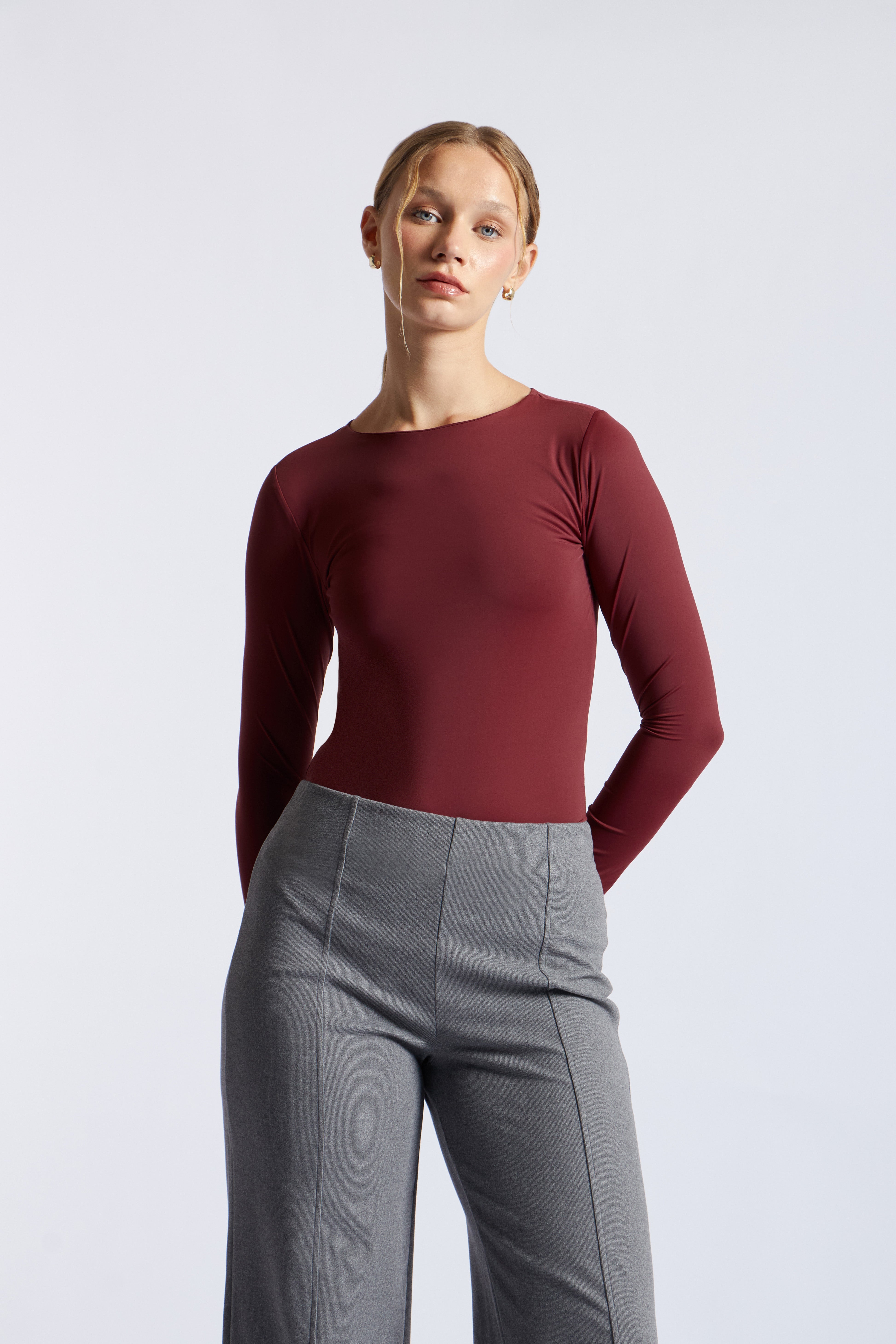 Body Cuello Cerrado - Borgoña