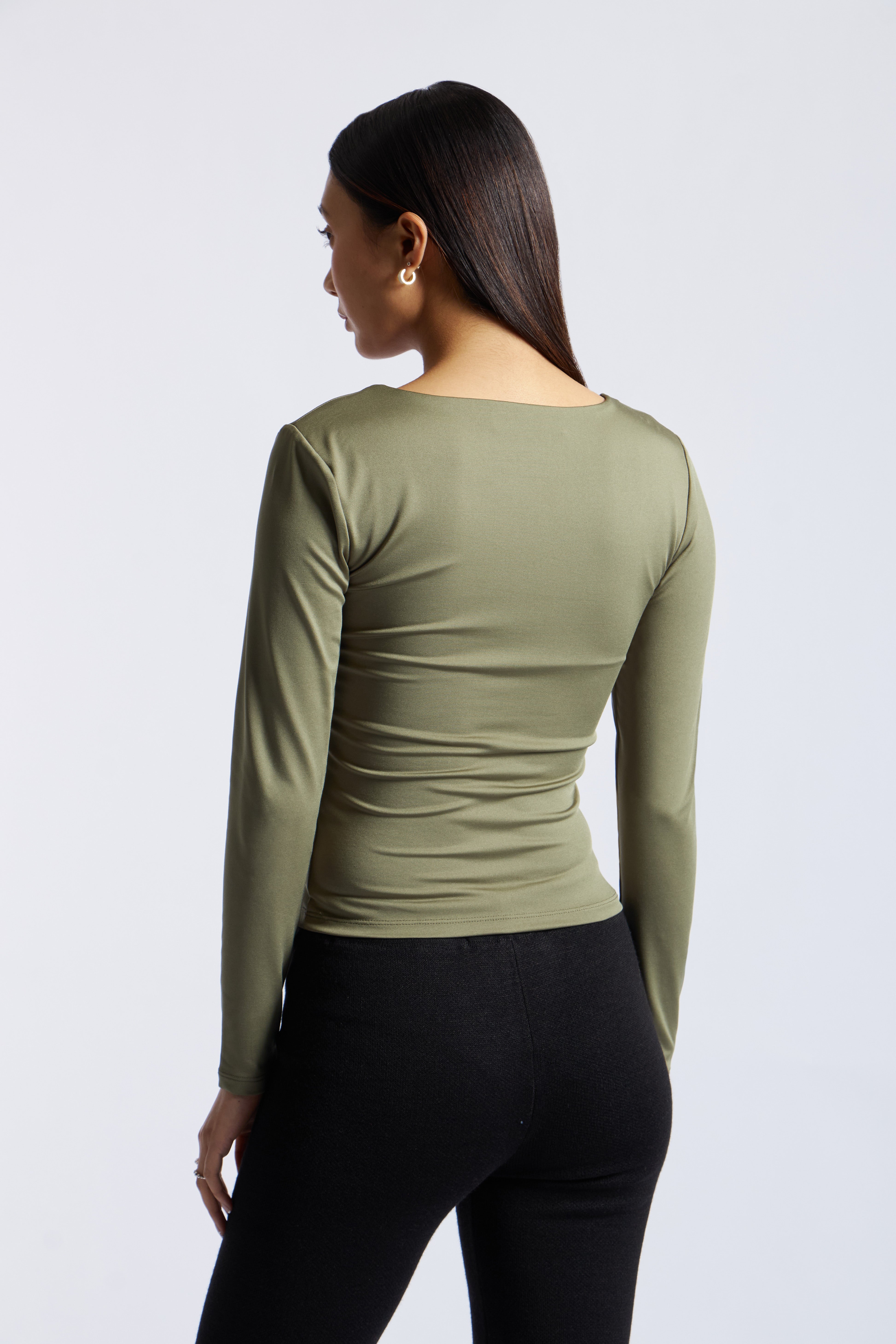 Top Escote Cuadrado - Verde Hoja