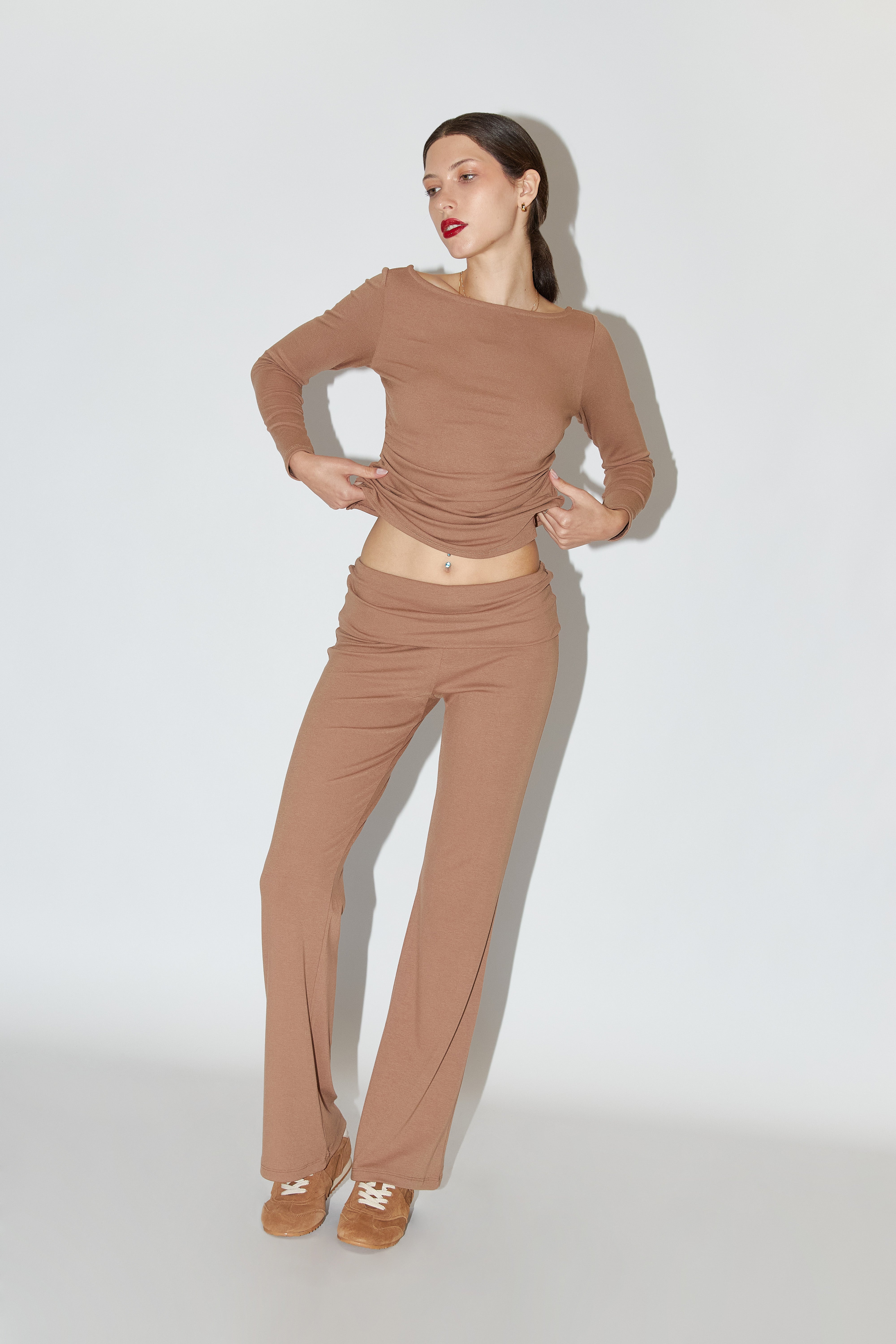 Pantalón Pretina Recta - Cocoa